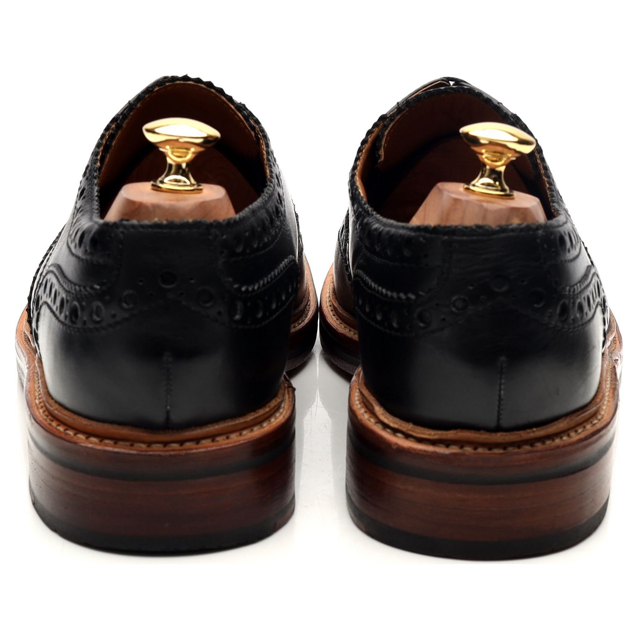 Grenson Archie derbies brogues cuir noir UK 10,5