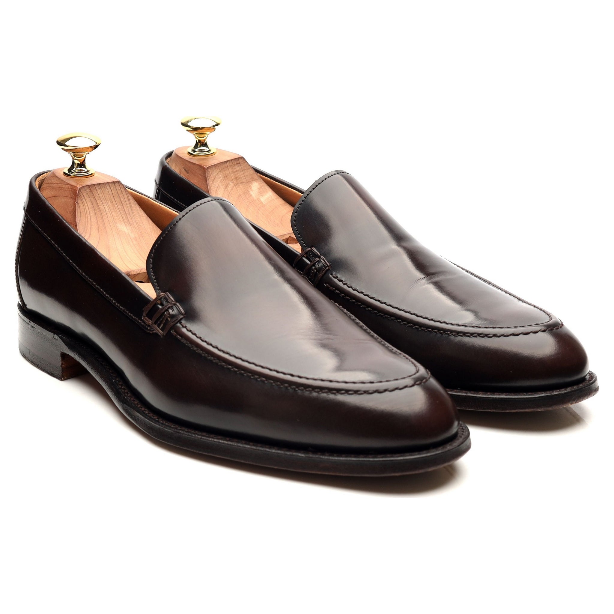 Cheaney Wilbur mocassins cuir marron foncé 8.5 UK