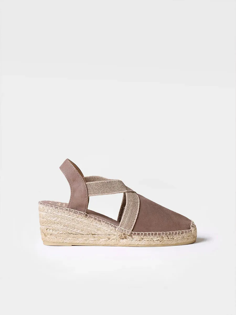 Toni Pons Tona espadrilles compensées suède taupe