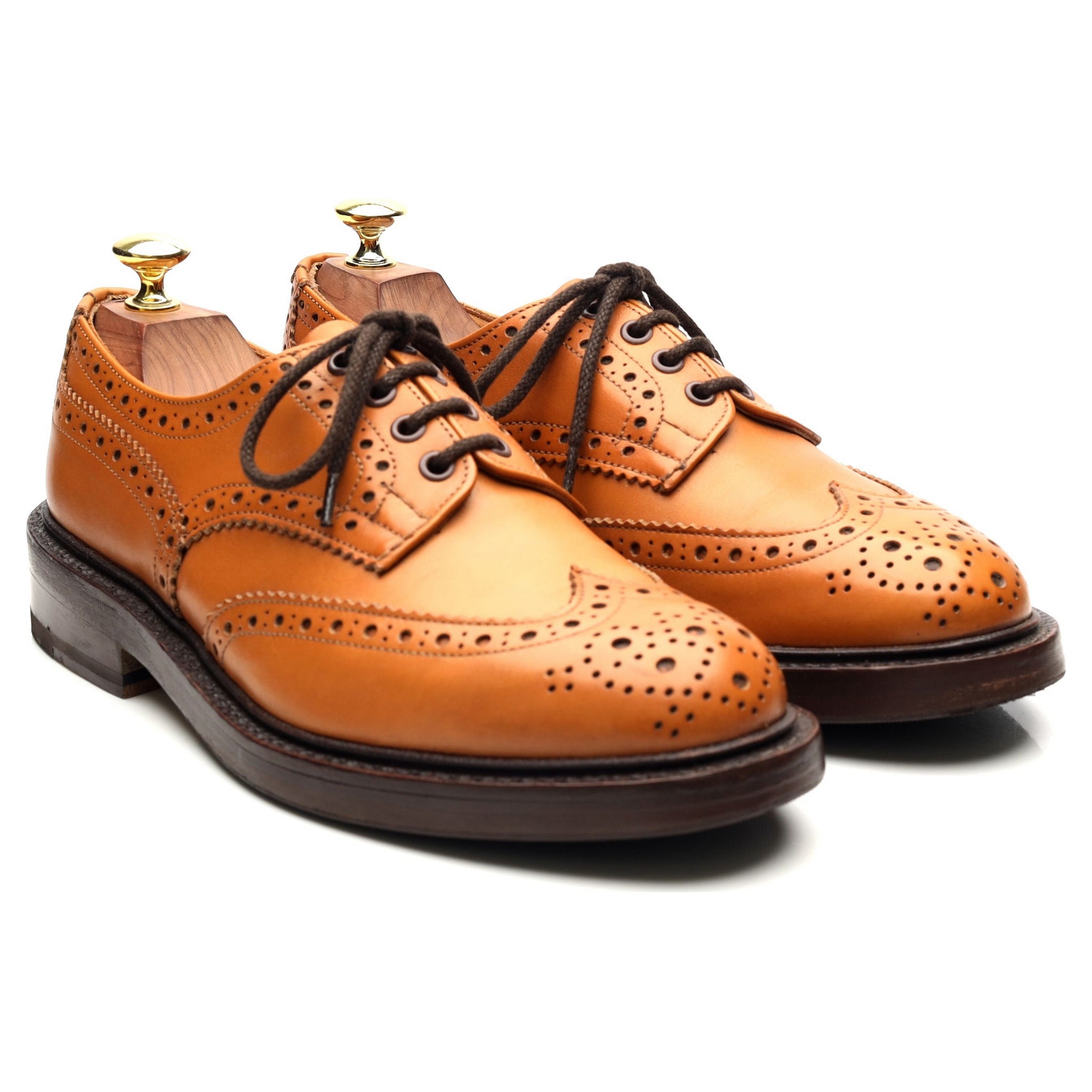 Tricker's Bourton derby cuir marron 7 UK brogue