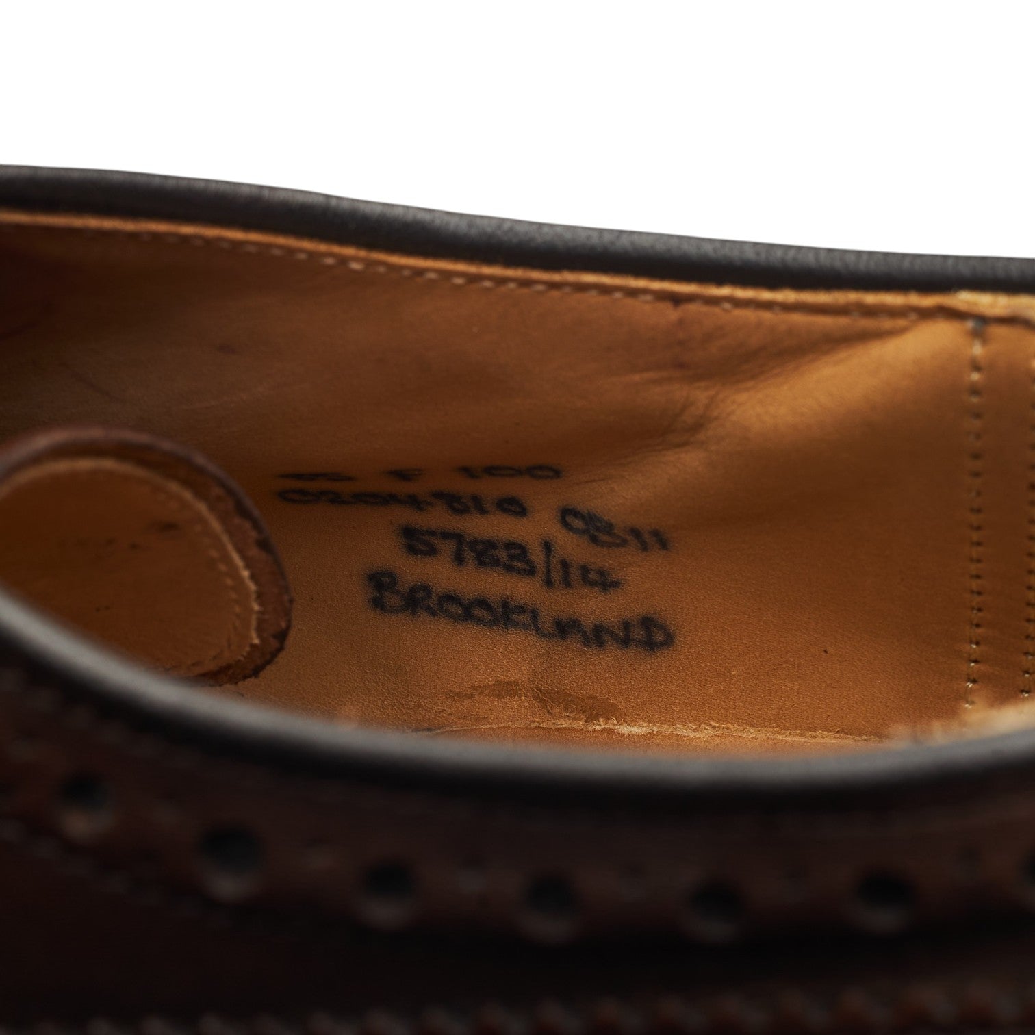 Church's Brookland derbys cuir marron foncé 8,5 UK