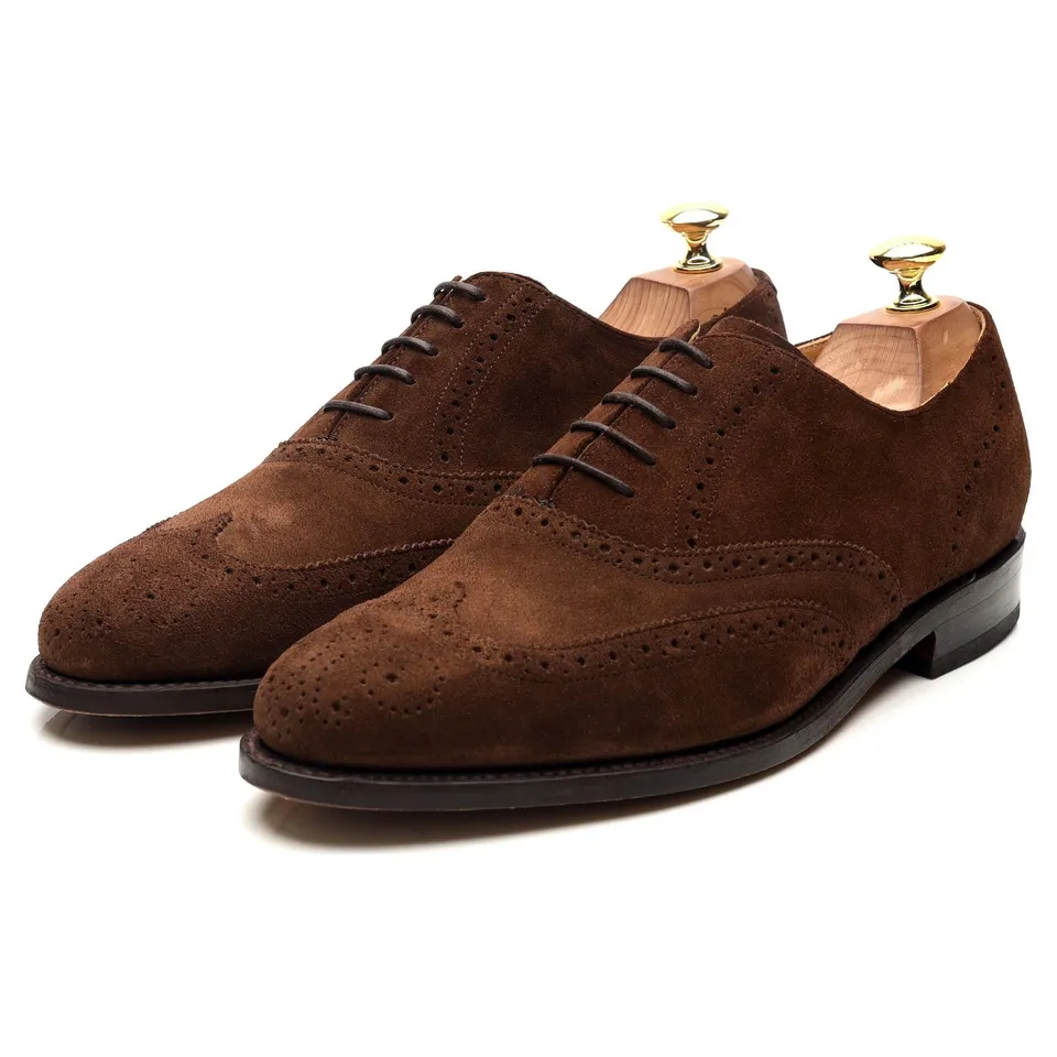 Barker Albert chaussures oxford daim marron UK 8