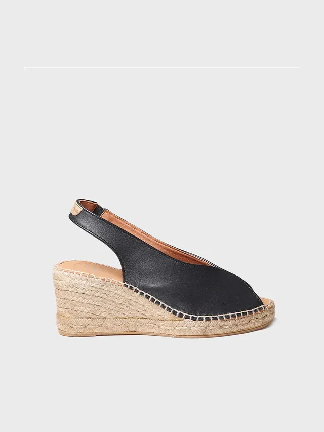 Toni Pons LAILA-P espadrille compensée cuir noir