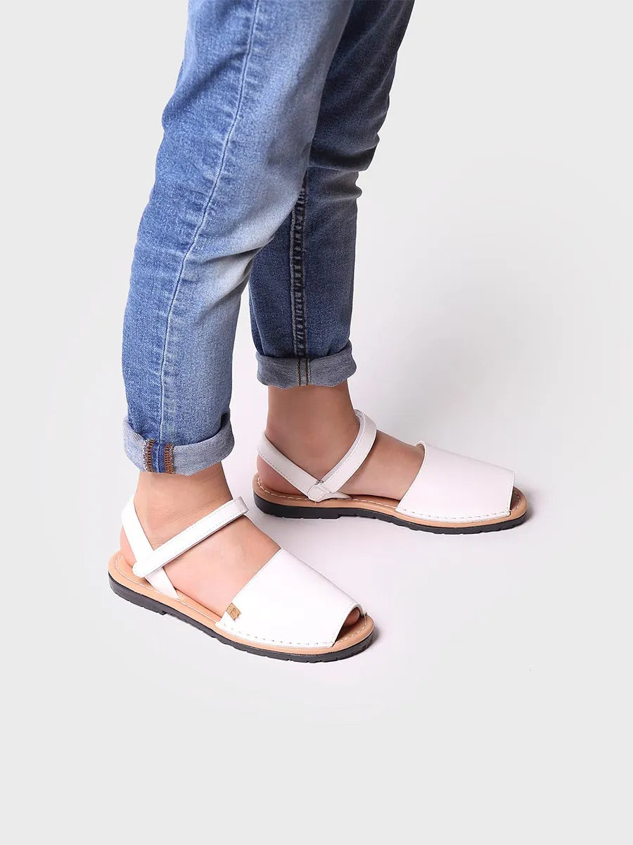 Toni Pons Cova-SA chaussure enfant cuir blanc