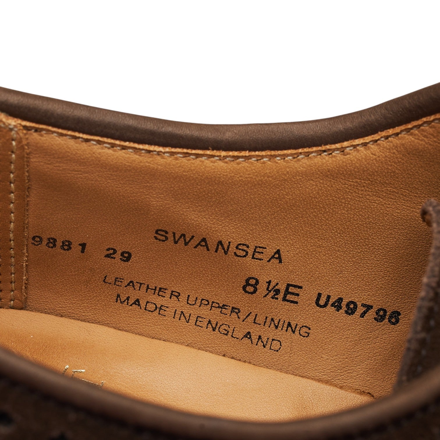 Crockett & Jones Swansea derbies daim marron UK 8.5