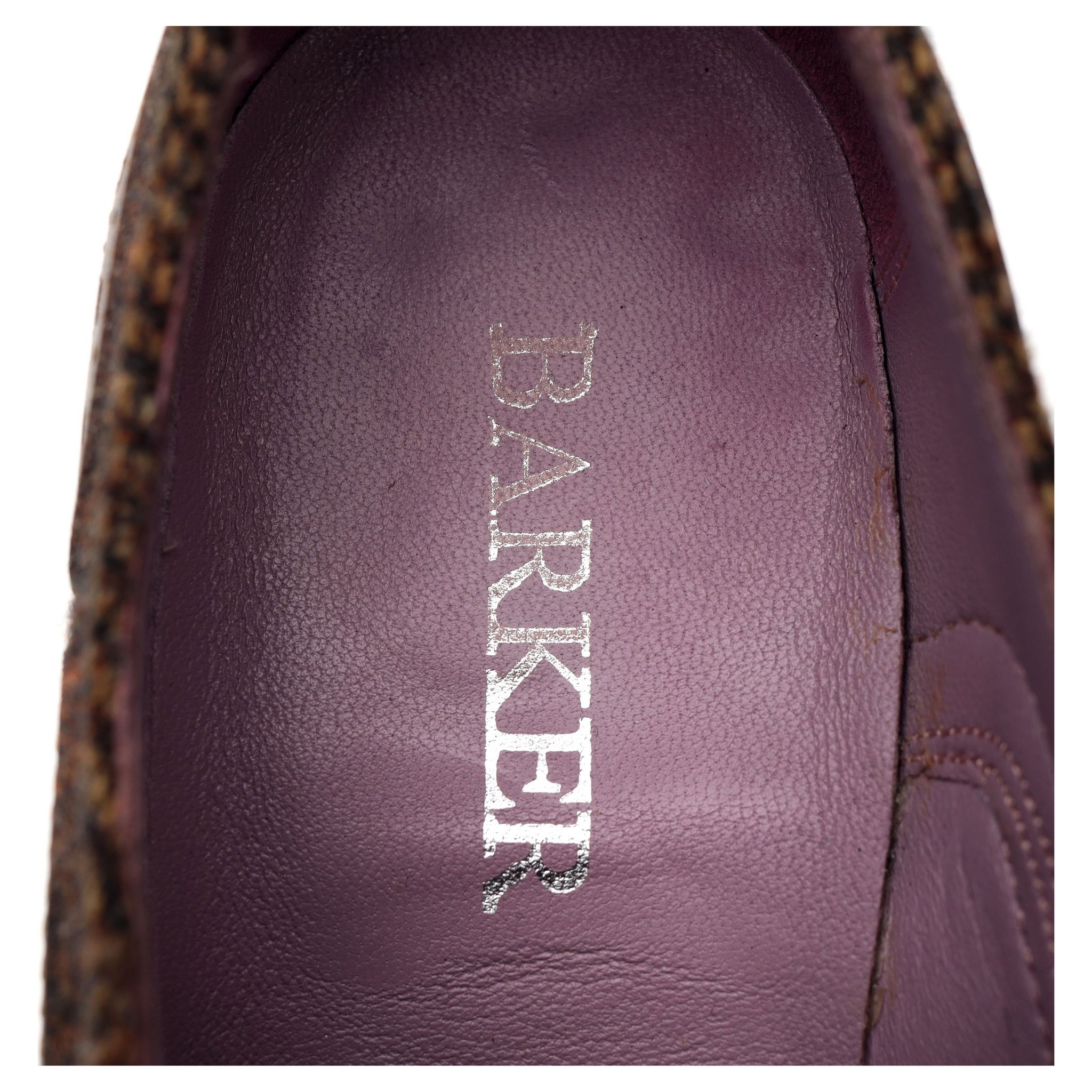 Barker Freya oxford femme cuir marron UK3 tweed