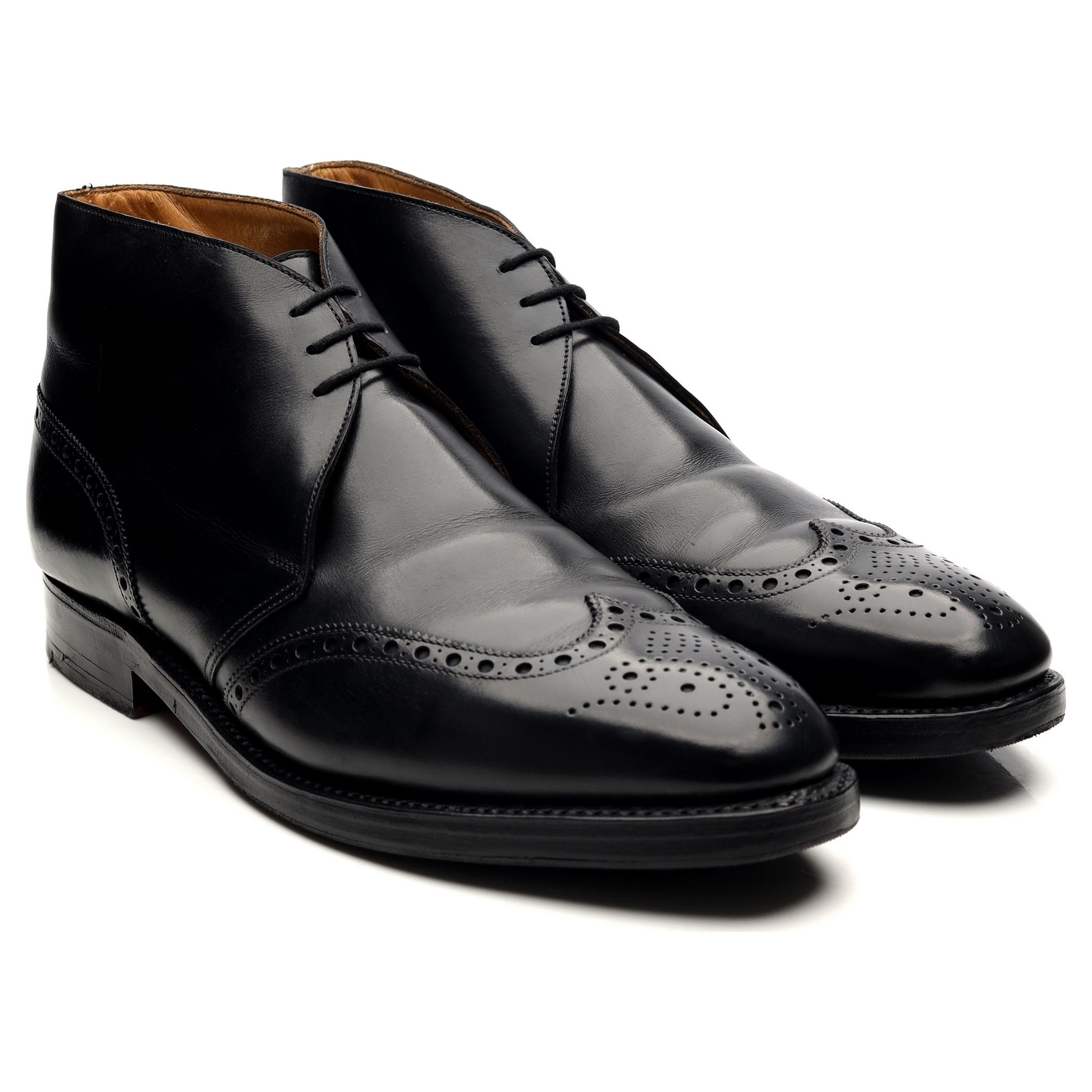 Crockett & Jones boots chukka cuir noir pointure UK 10