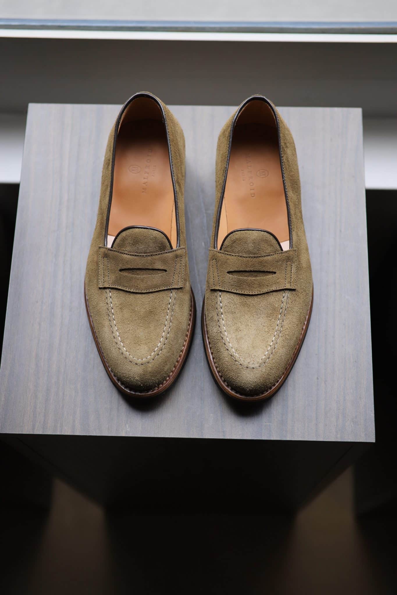 Malfroid Newport mocassin penny veau velours