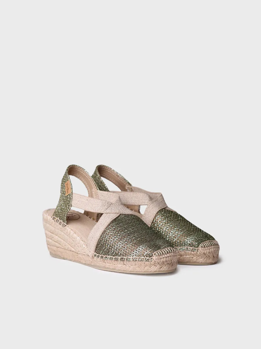 Toni Pons Triton espadrilles vegan brillant compensé 6 cm