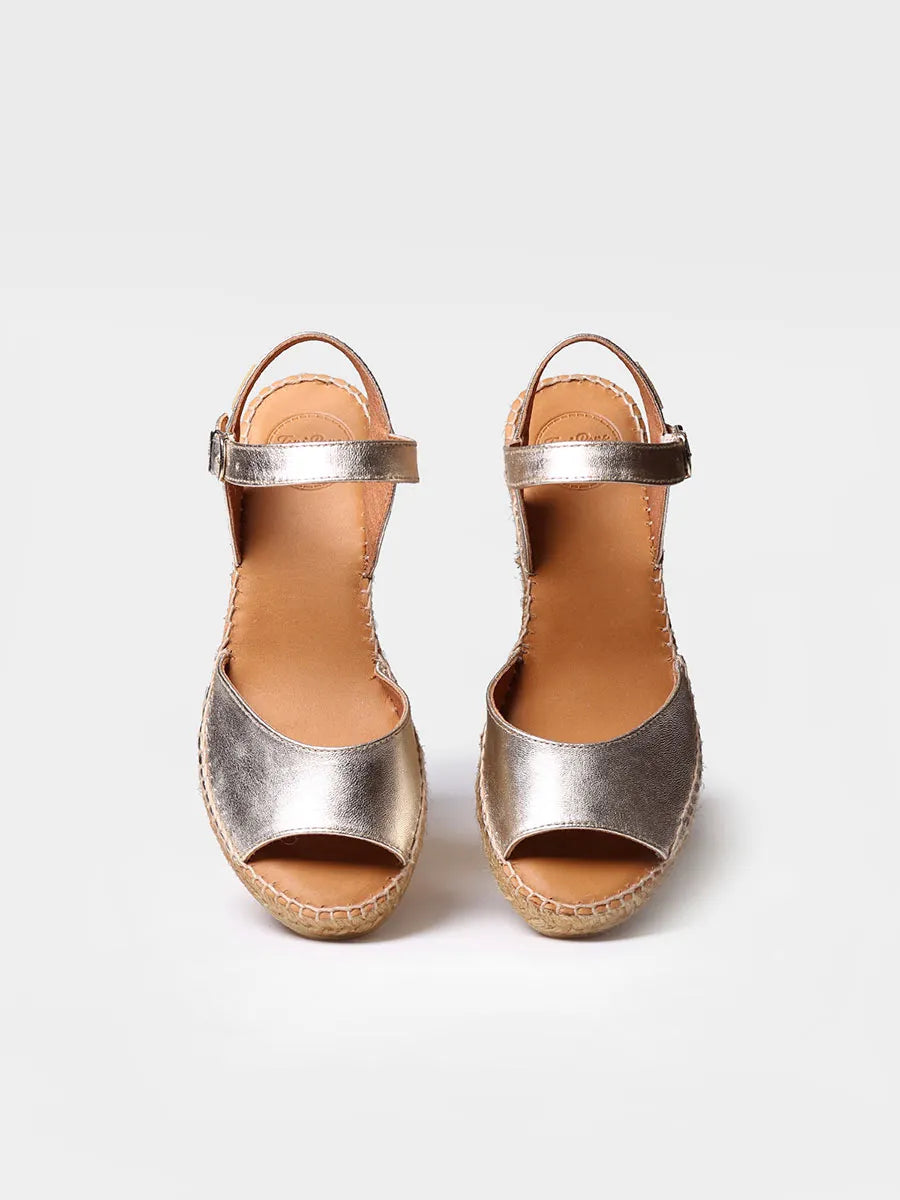 Toni Pons Sia-P espadrilles cuir femme platine