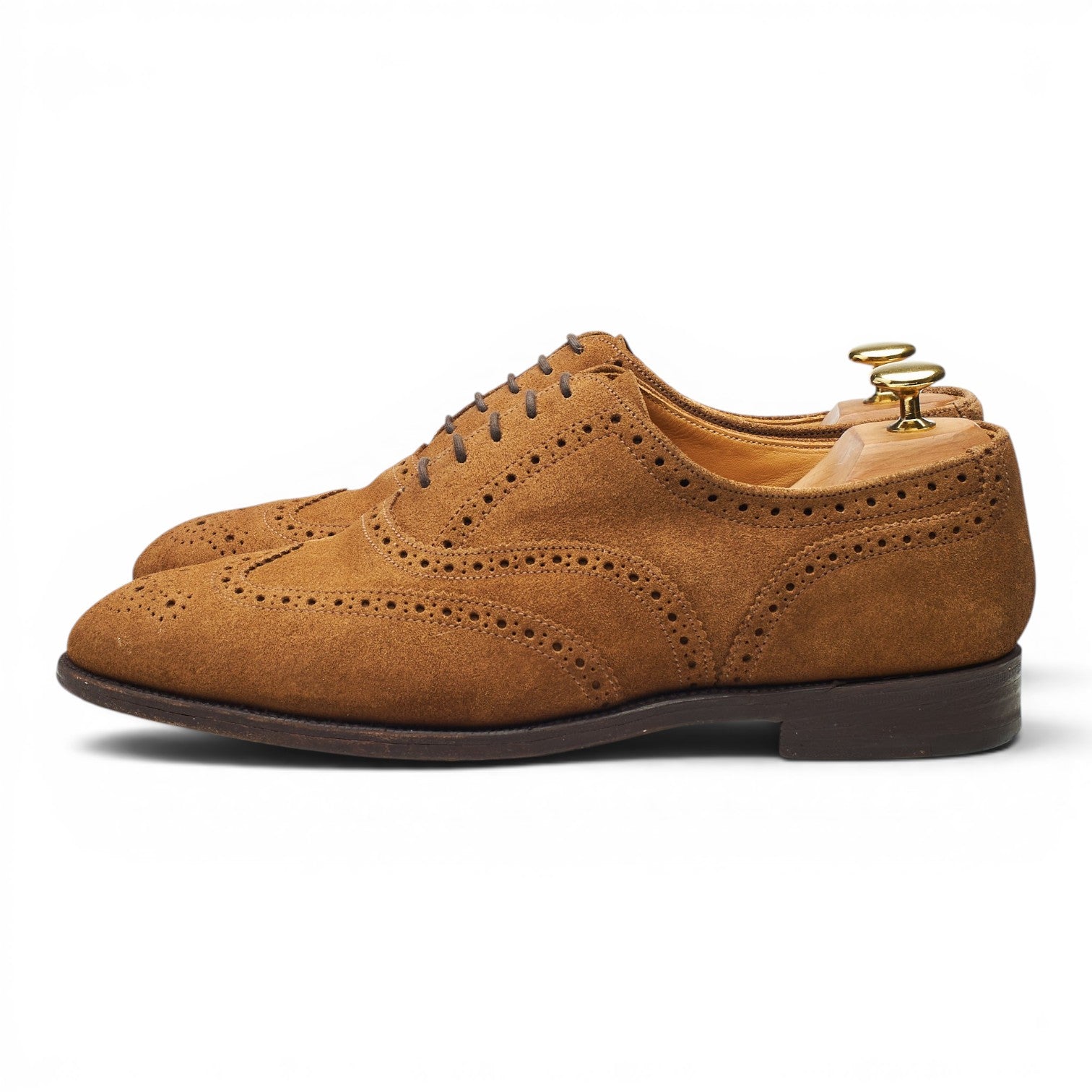 Tricker's Oxford brogue daim marron pointure UK 8