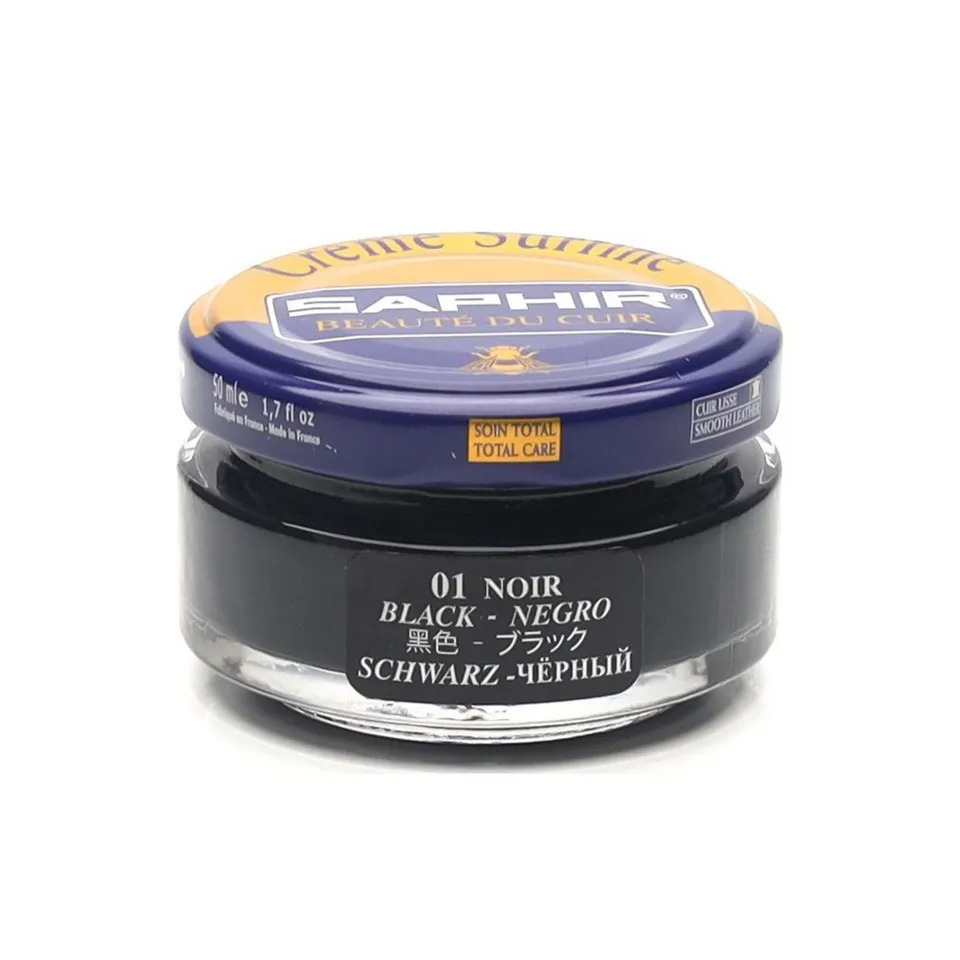 Saphir Crème Surfine cirage cuir 50 ml noir 01 nourrissant