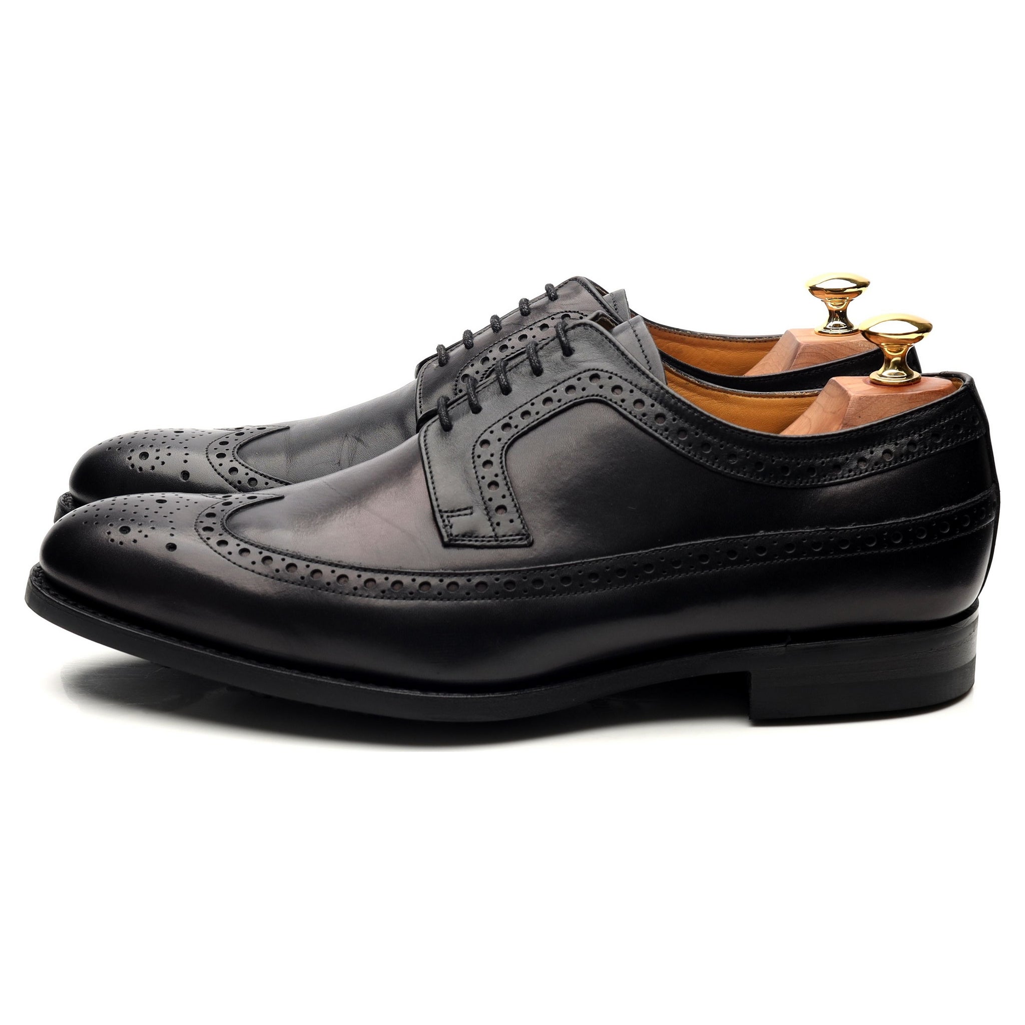Barker Bath derby brogue cuir noir pointure UK 9