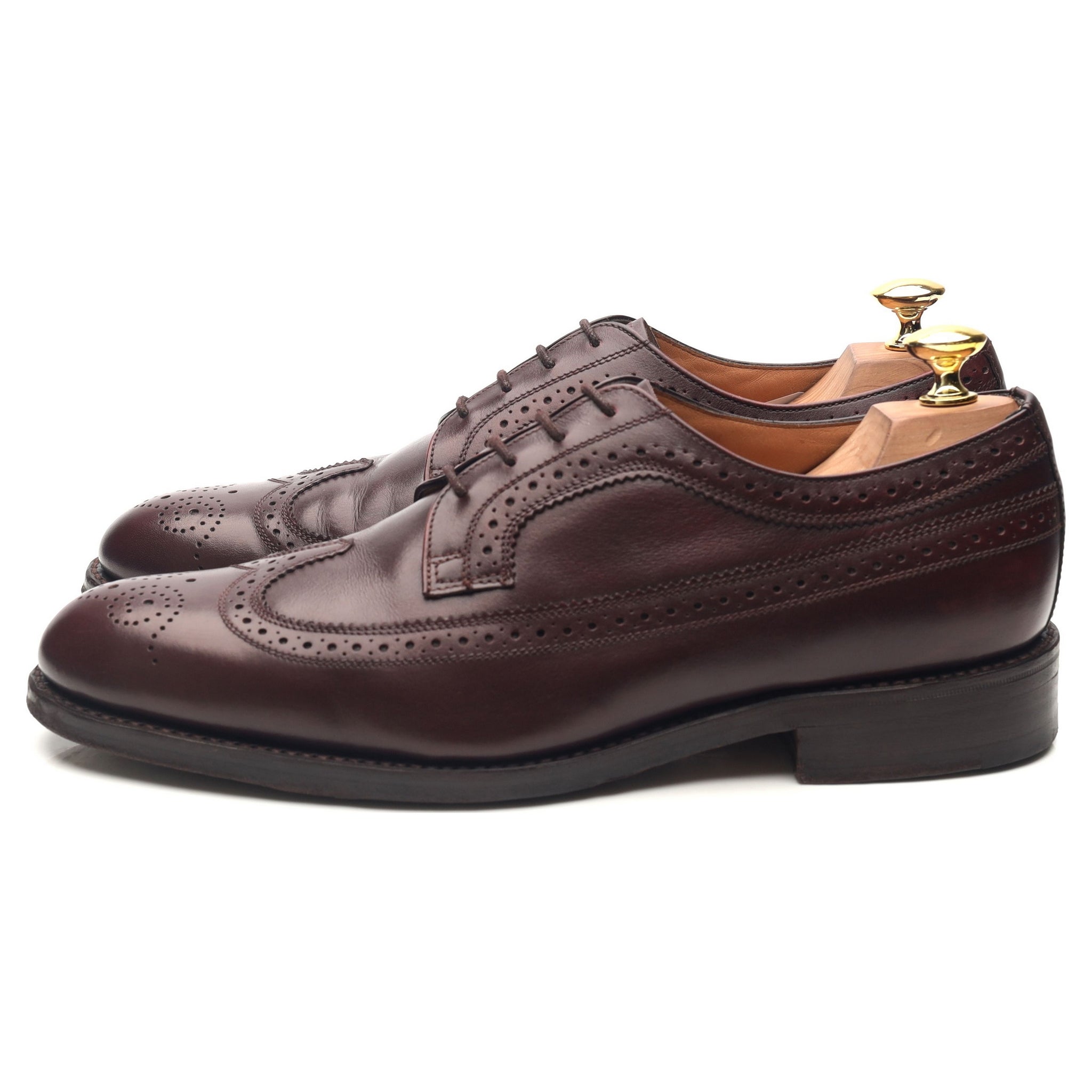 Sanders Sander richelieu cuir bordeaux UK 8