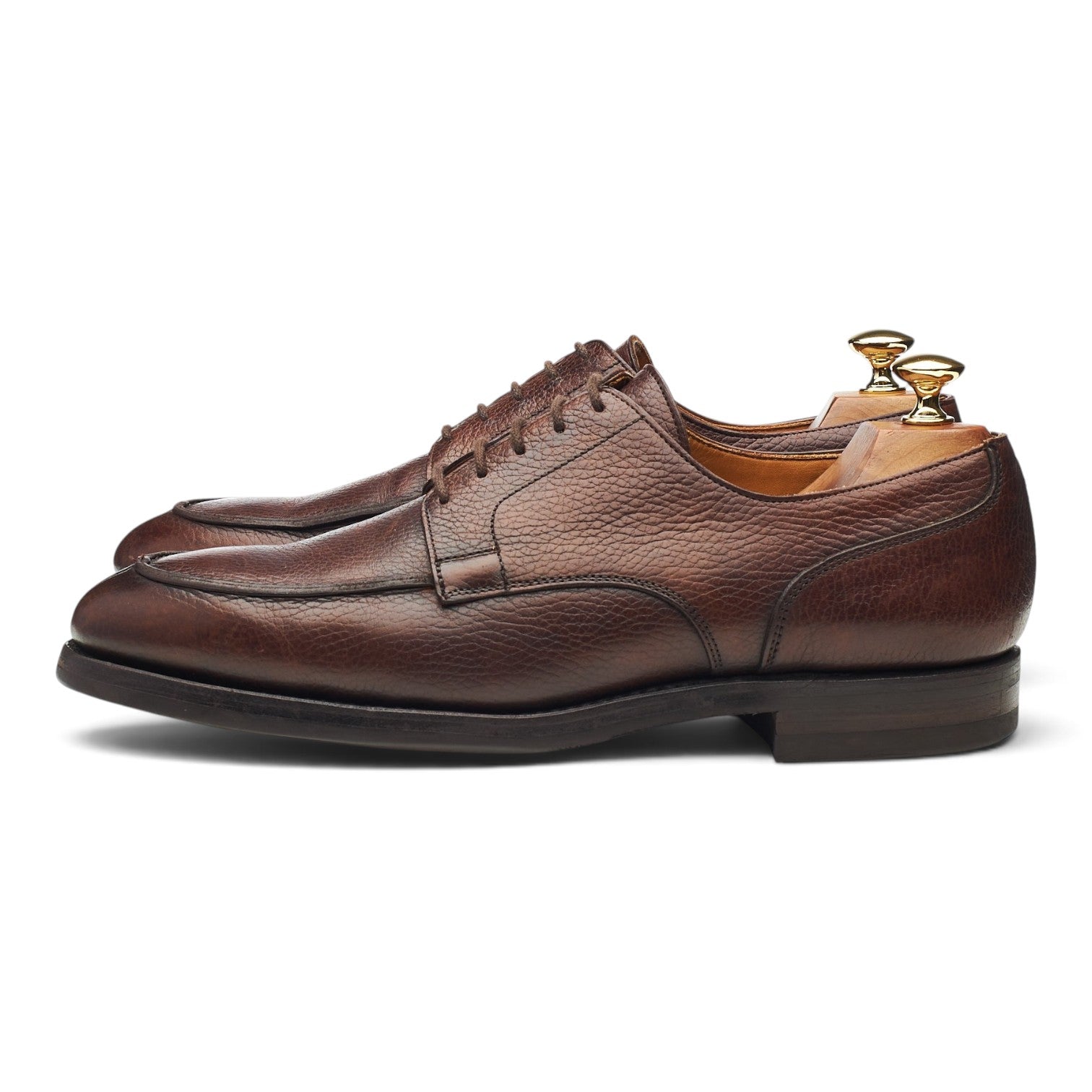 Peal & Co derby grain cuir marron UK 8,5