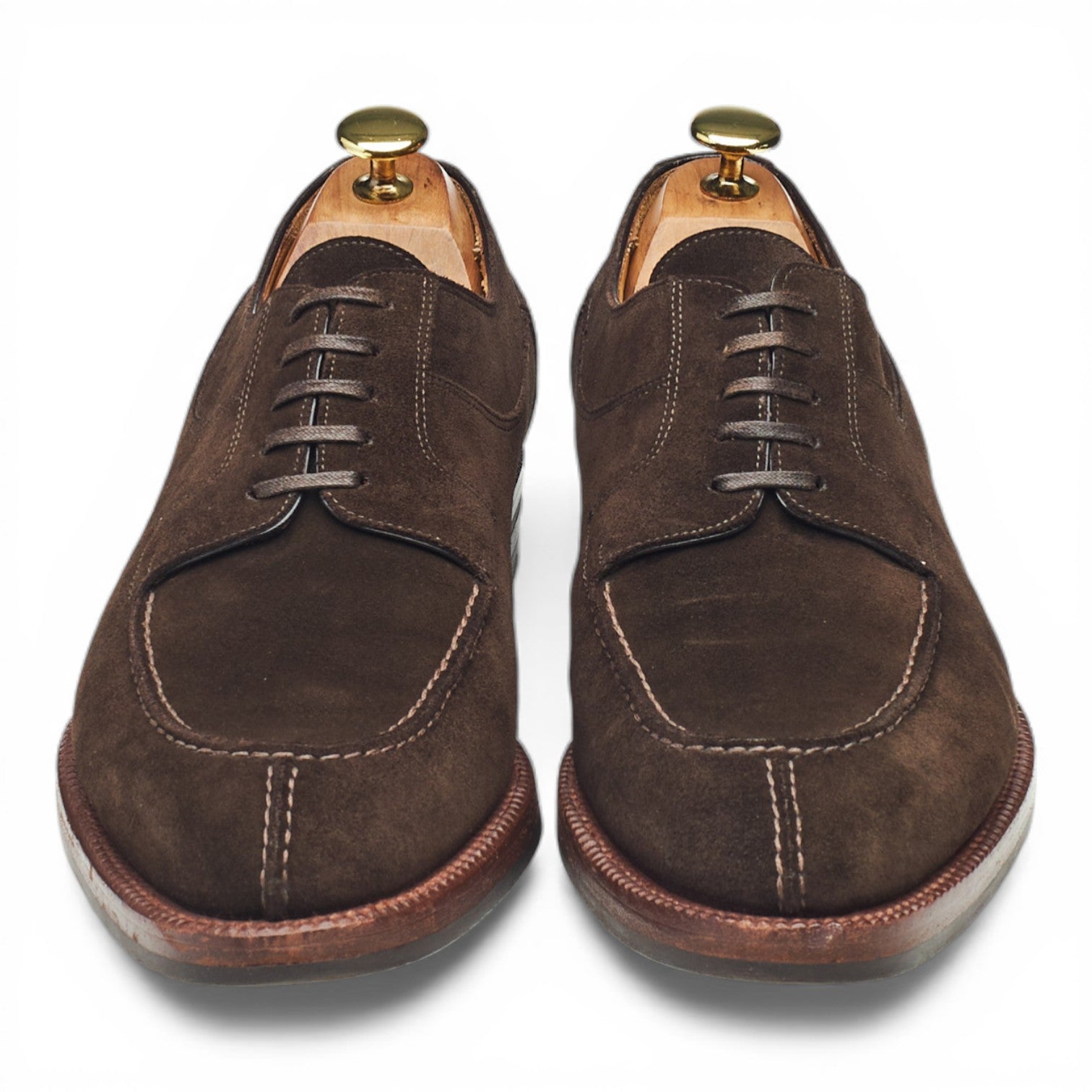 Enzo Bonafe derby cuir suède marron pointure UK 8,5