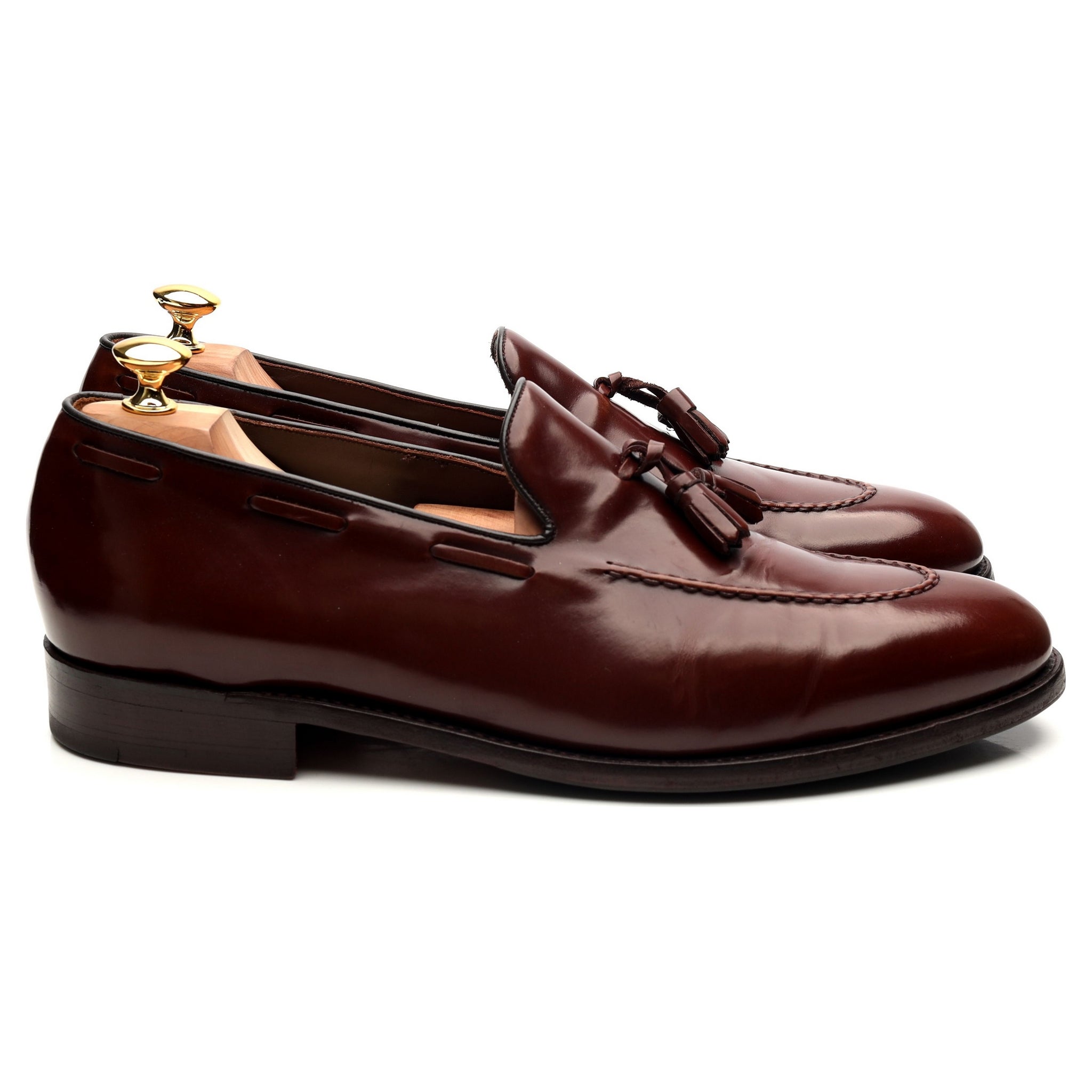 Foster & Son mocassins homme cuir bordeaux UK 11.5