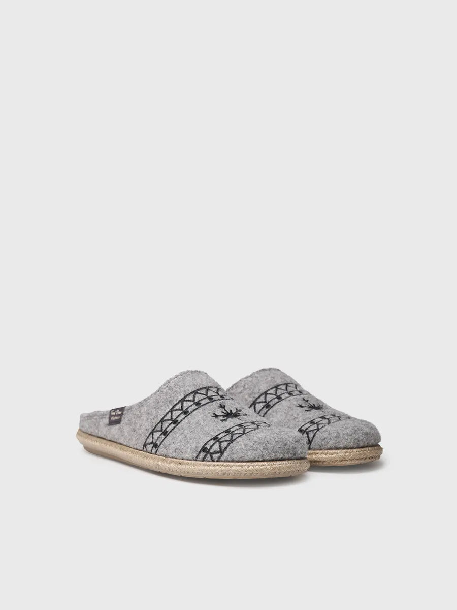 TONI PONS TOBI-EF chausson feutre gris homme