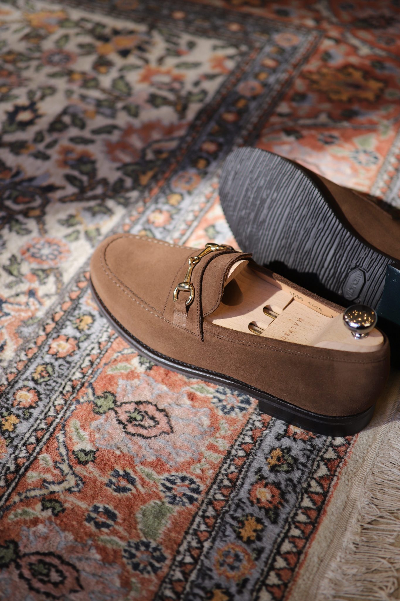 Malfroid Passy mocassin à mors velours praline Vibram