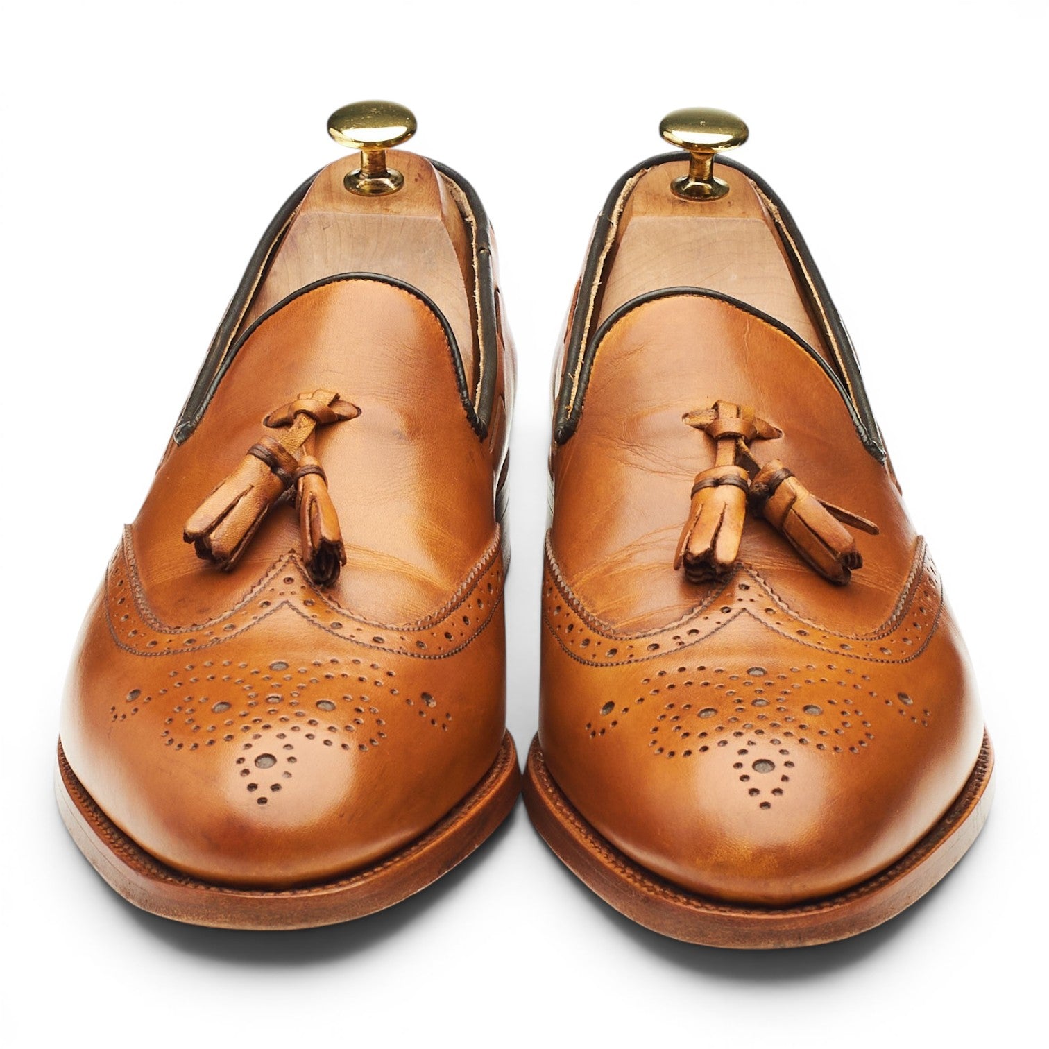 Herring Merton mocassin cuir marron clair UK 8.5 semelle cuir