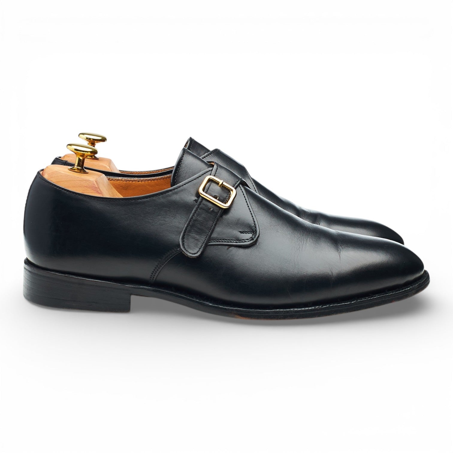 Tricker's York monk cuir noir UK 8,5