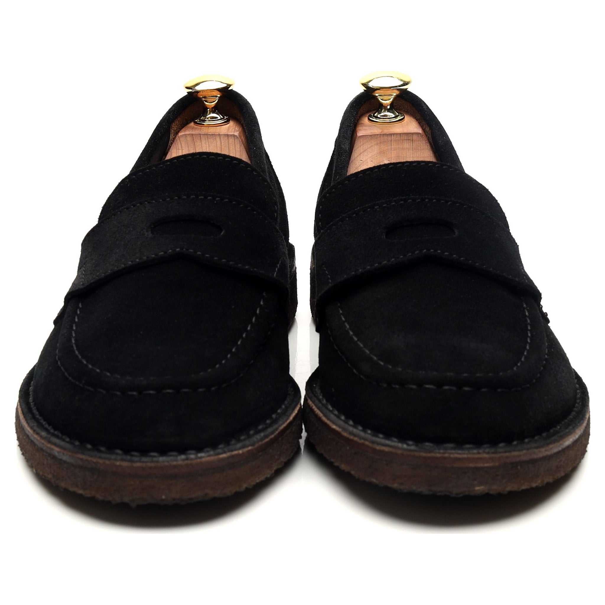 Drake's Canal mocassin daim noir UK 8