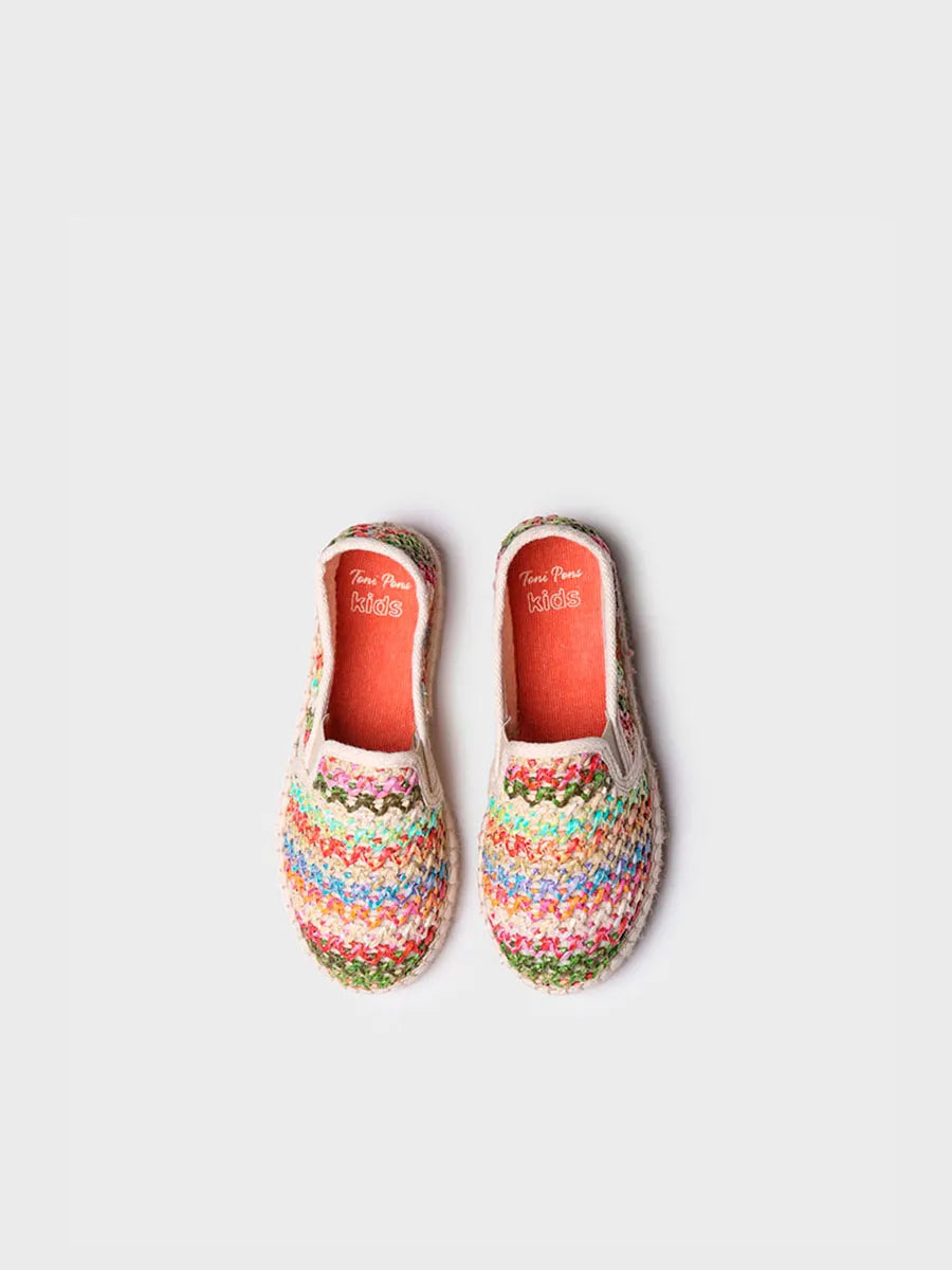 Toni Pons Efes-NZ espadrilles garçon raphia multicolore