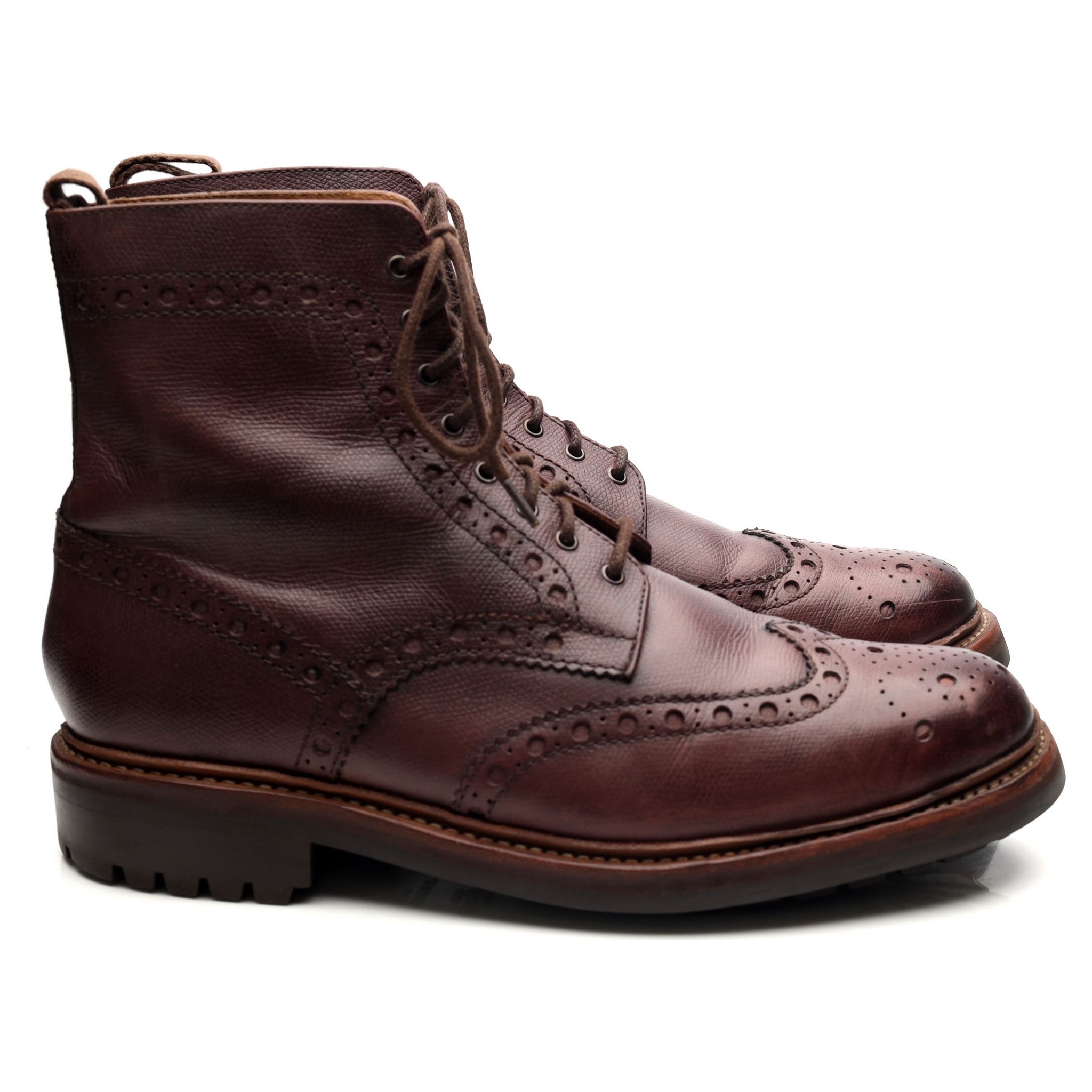 Grenson Fred bottines cuir bordeaux 9 UK large