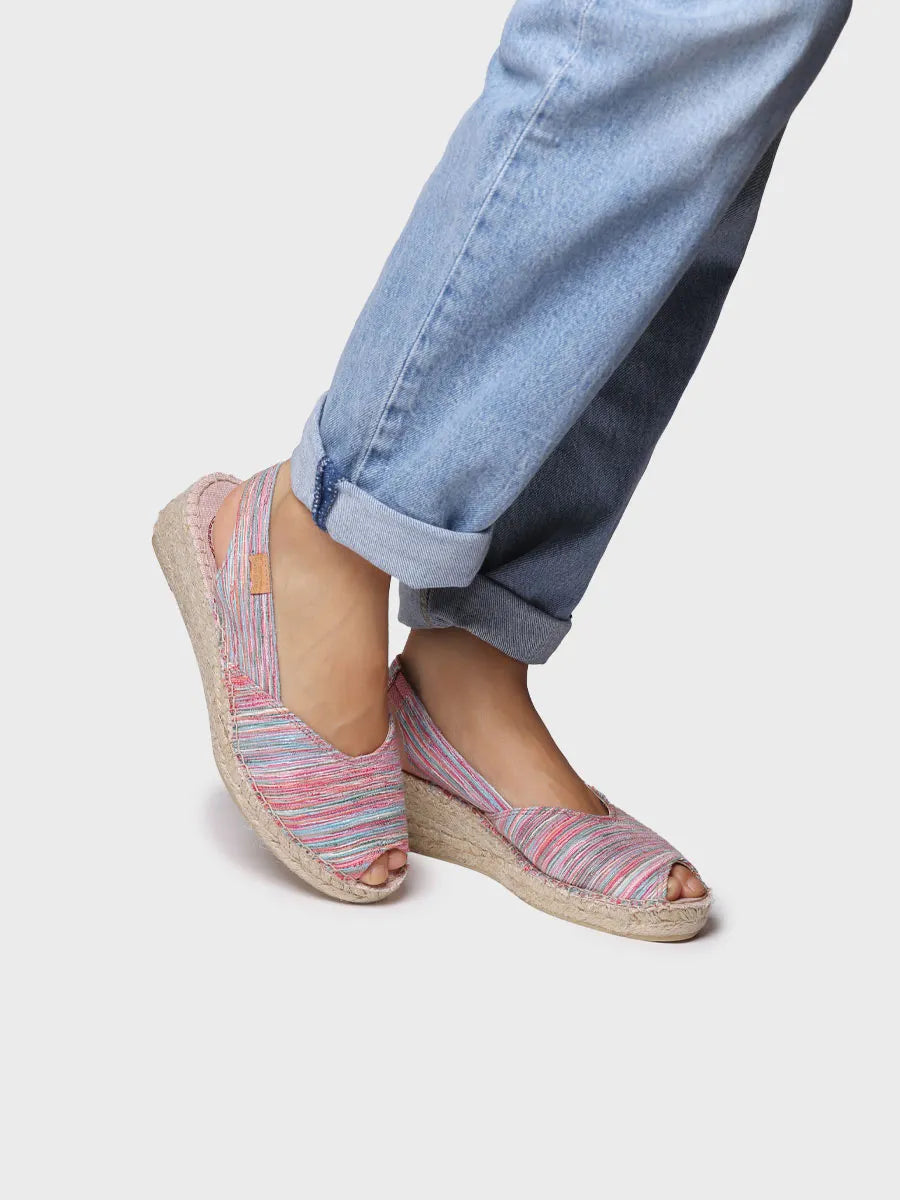 Toni Pons Beri-RG espadrilles compensées toile rayée