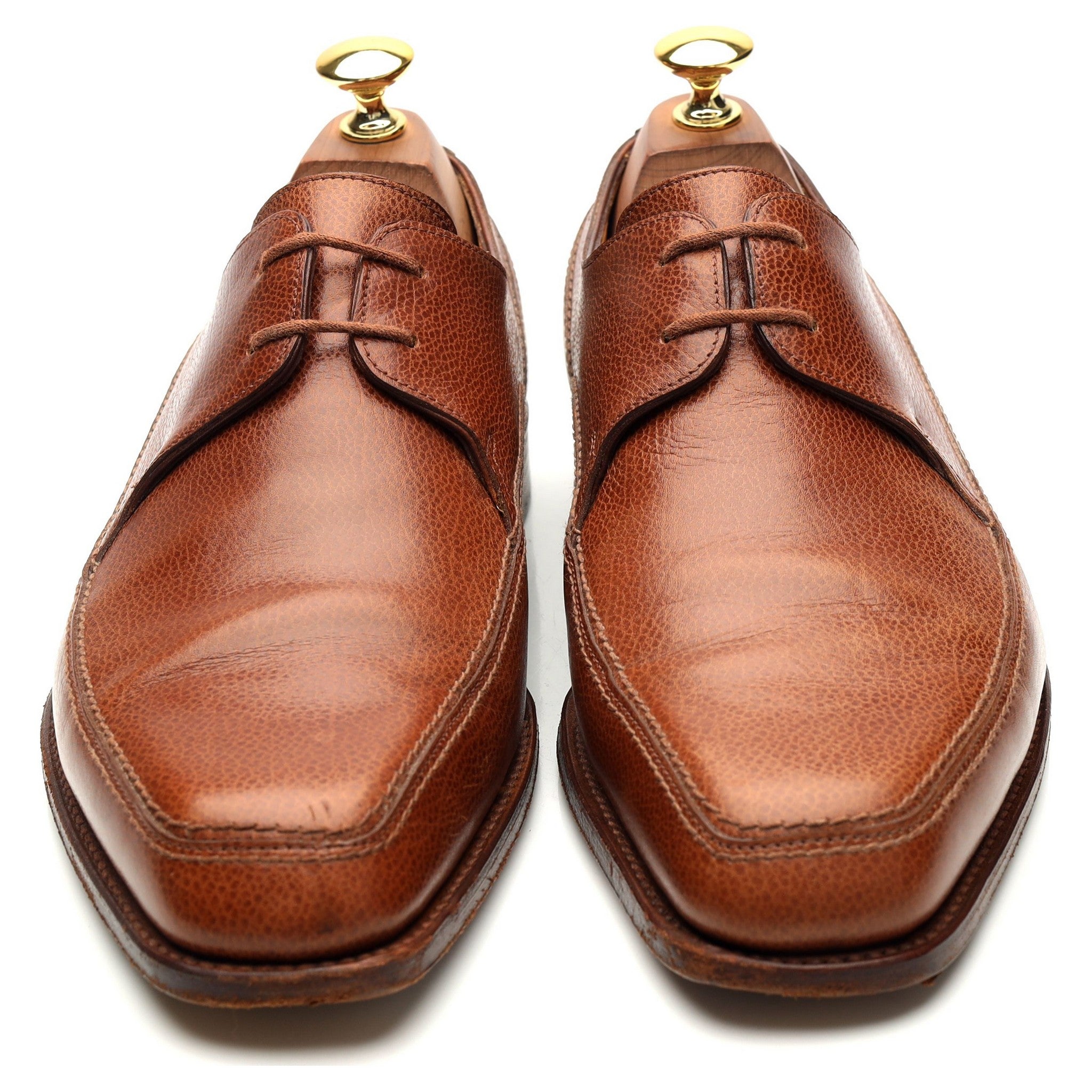 John Lobb Hurtwood derbies cuir grainé marron UK 6