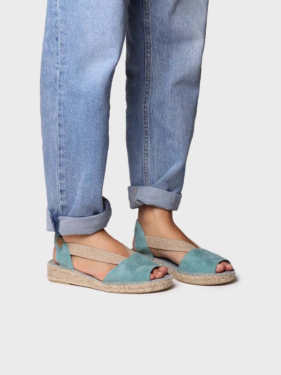 Toni Pons Ella espadrilles plates daim aqua