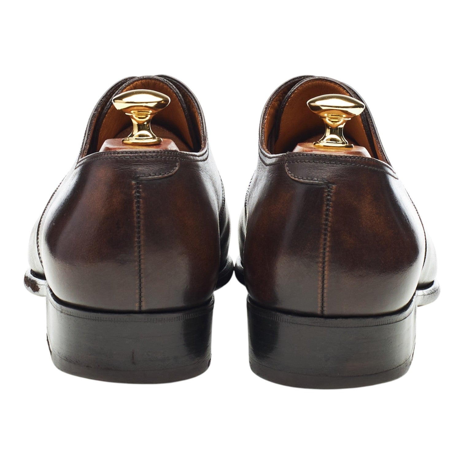 J.M. Weston 449 derby cuir marron foncé UK 9 semelle cuir