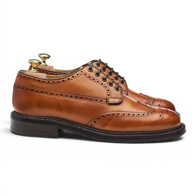 Barker derbies brogues cuir marron tan pointure UK 7