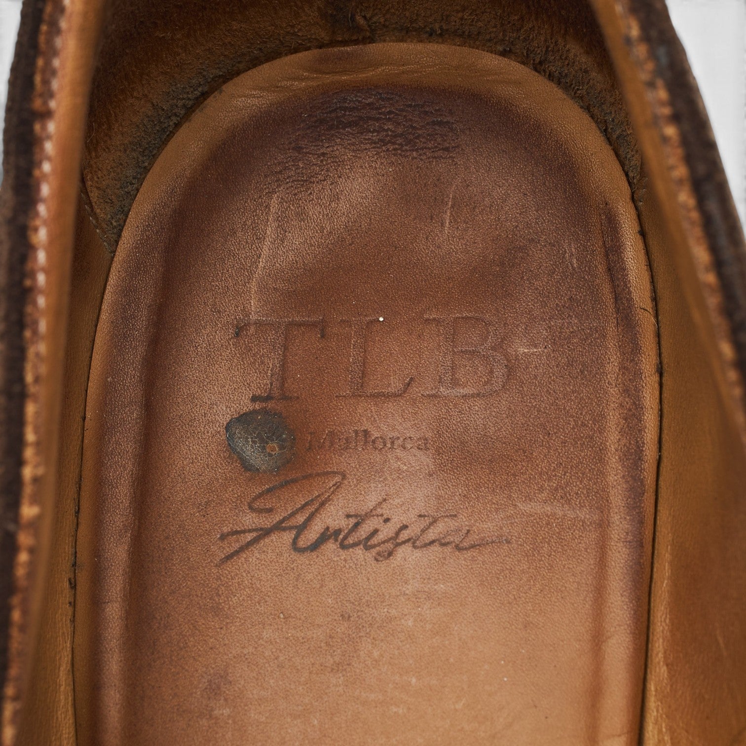 TLB Mallorca 144 Artista mocassin marron daim UK 10.5