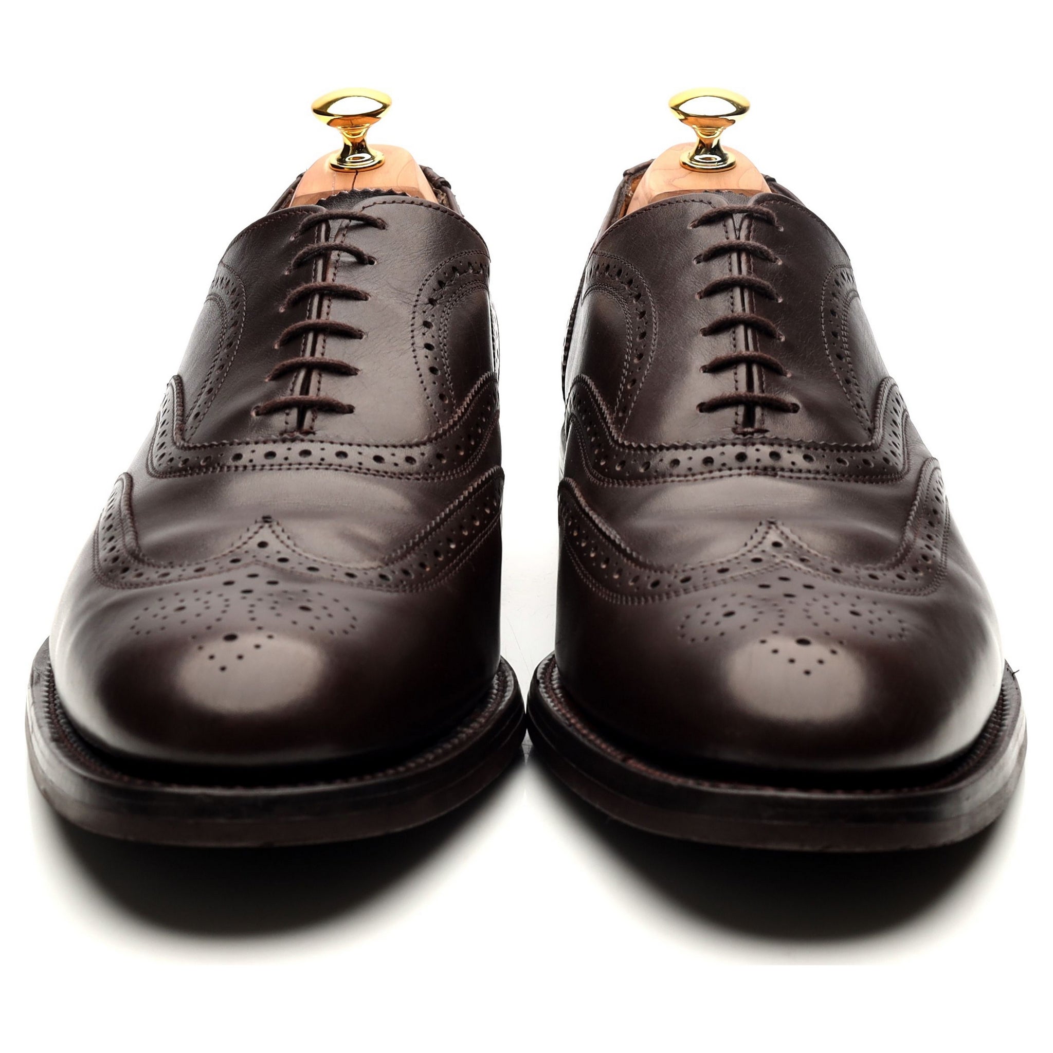 Sanders Oslo brogues cuir marron UK 12 semelle gomme