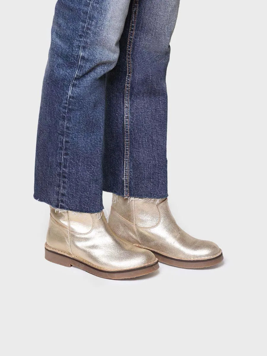 Toni Pons Irun-PL bottines cuir argenté semelle 2,5 cm