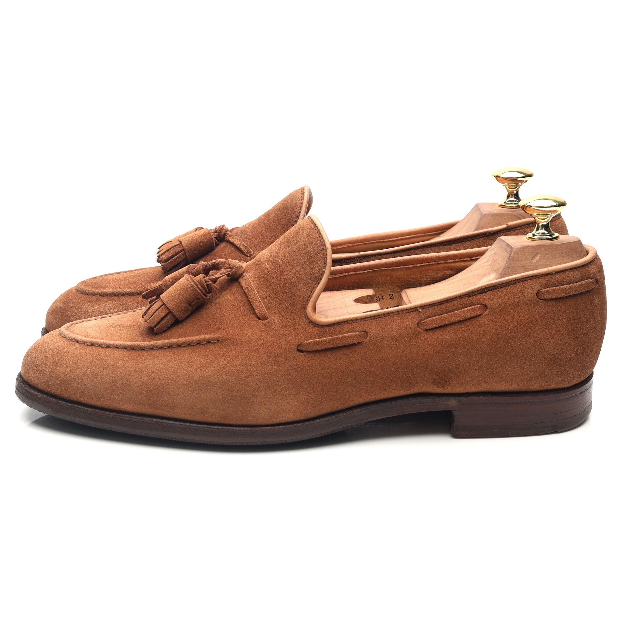 Crockett & Jones Cavendish 2 mocassins daim marron UK 8.5