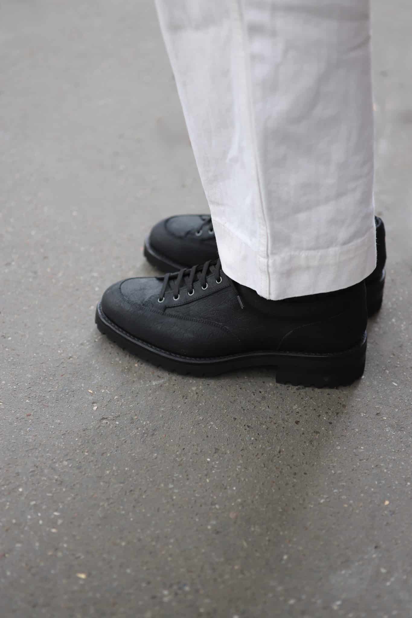 Malfroid Explorer II Low derby cuir ciré commando