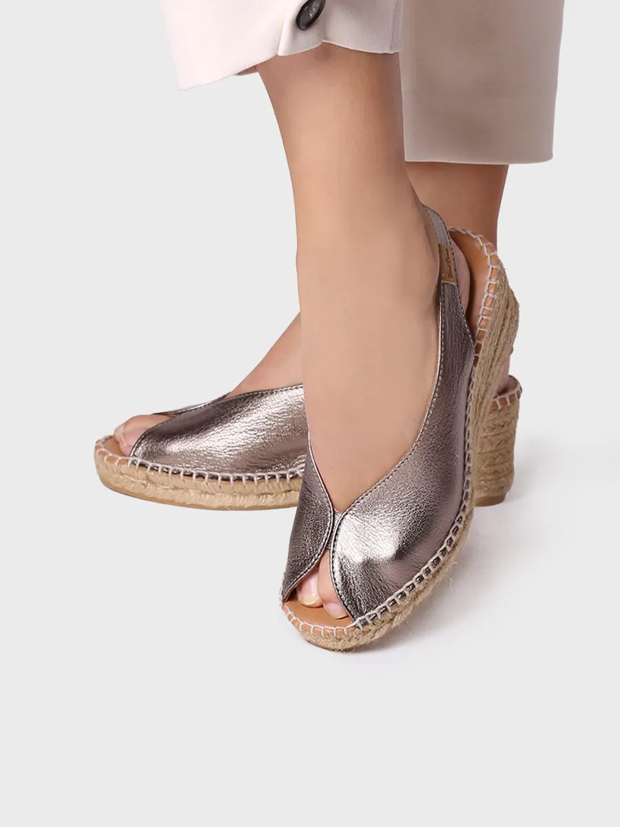 Toni Pons Laila-P espadrille compensée cuir talon 5 cm