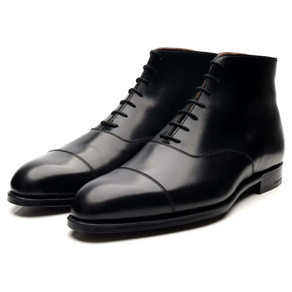 George Cleverley William boots cuir noir UK 9