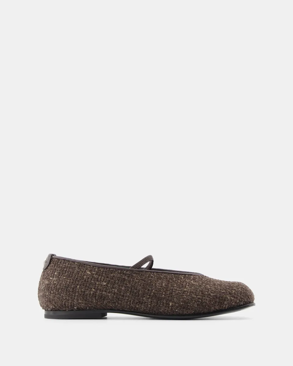 Nodaleto Nodstalgia Cindy ballerines tweed marron foncé