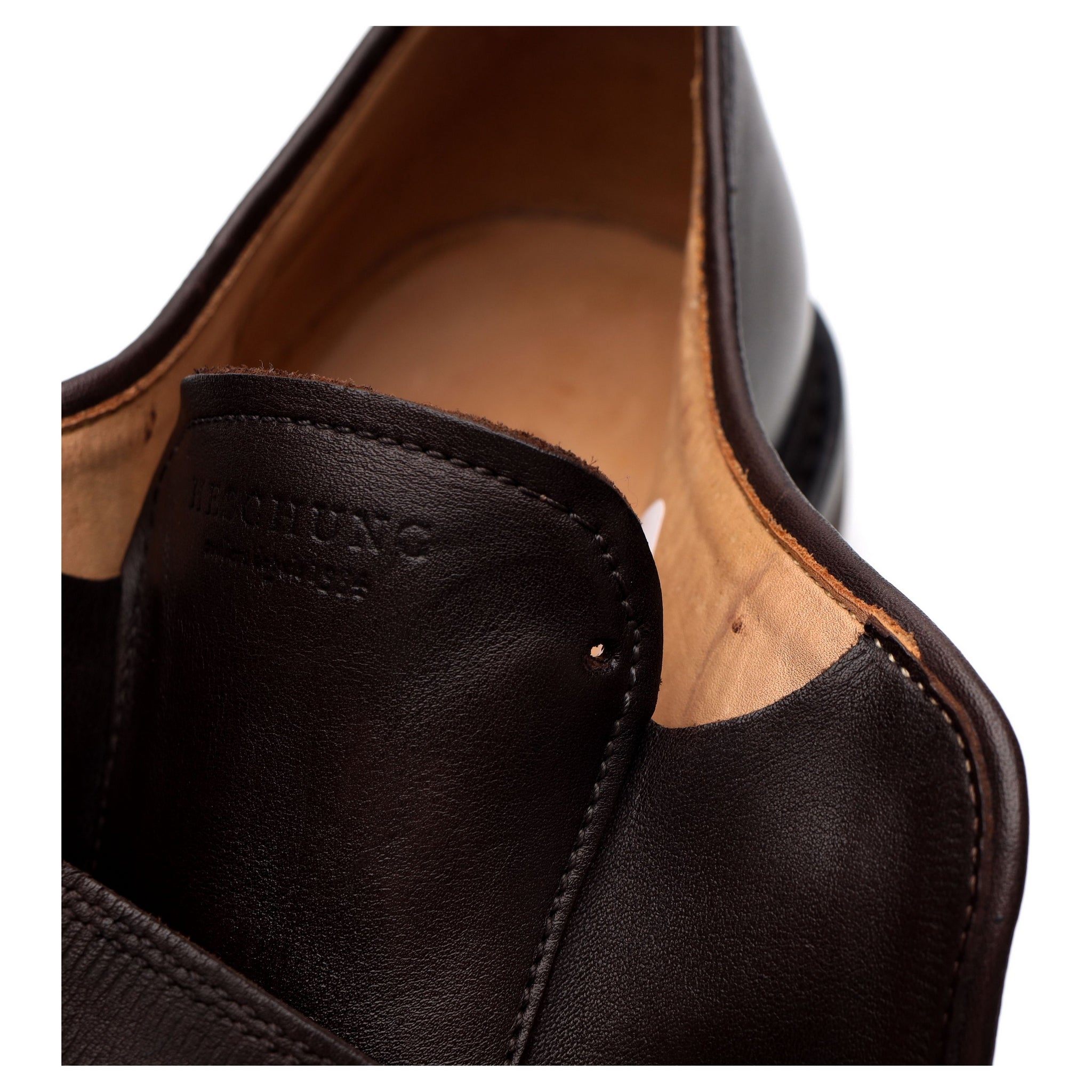 Heschung Bouleau monk cuir marron foncé UK 7 semelle gomme