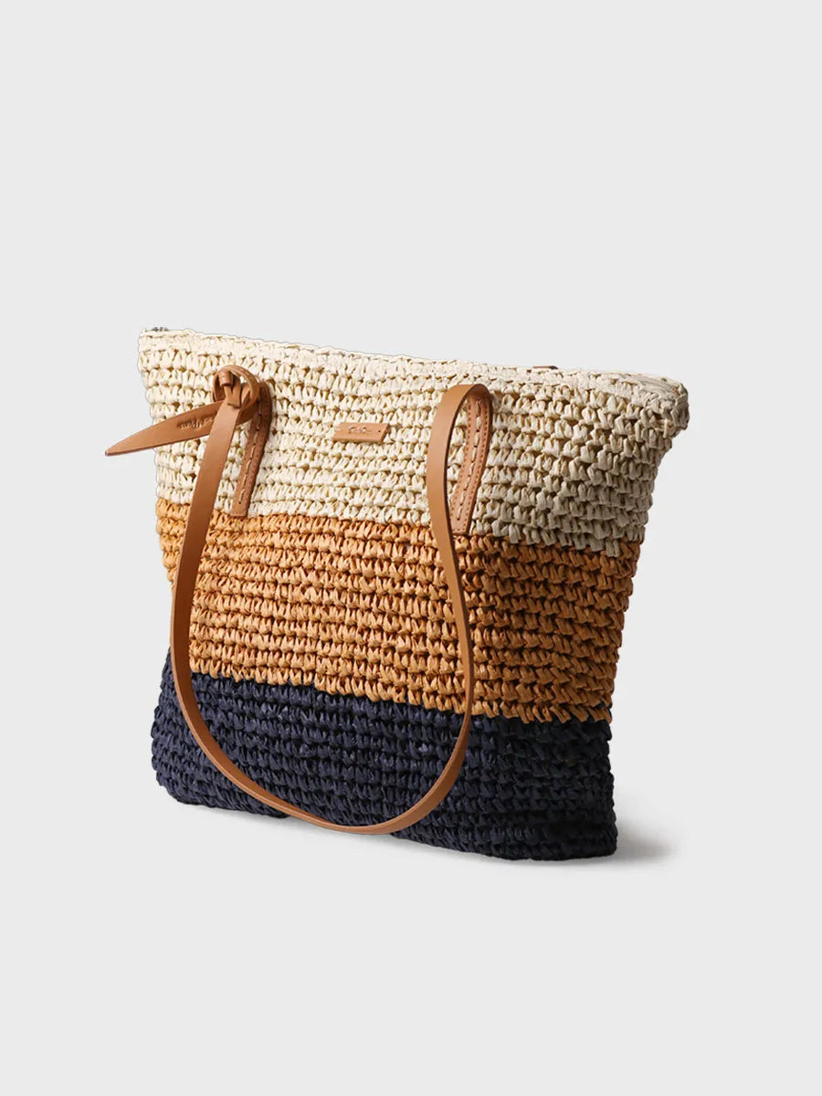 Toni Pons Dora cabas raphia papier multi