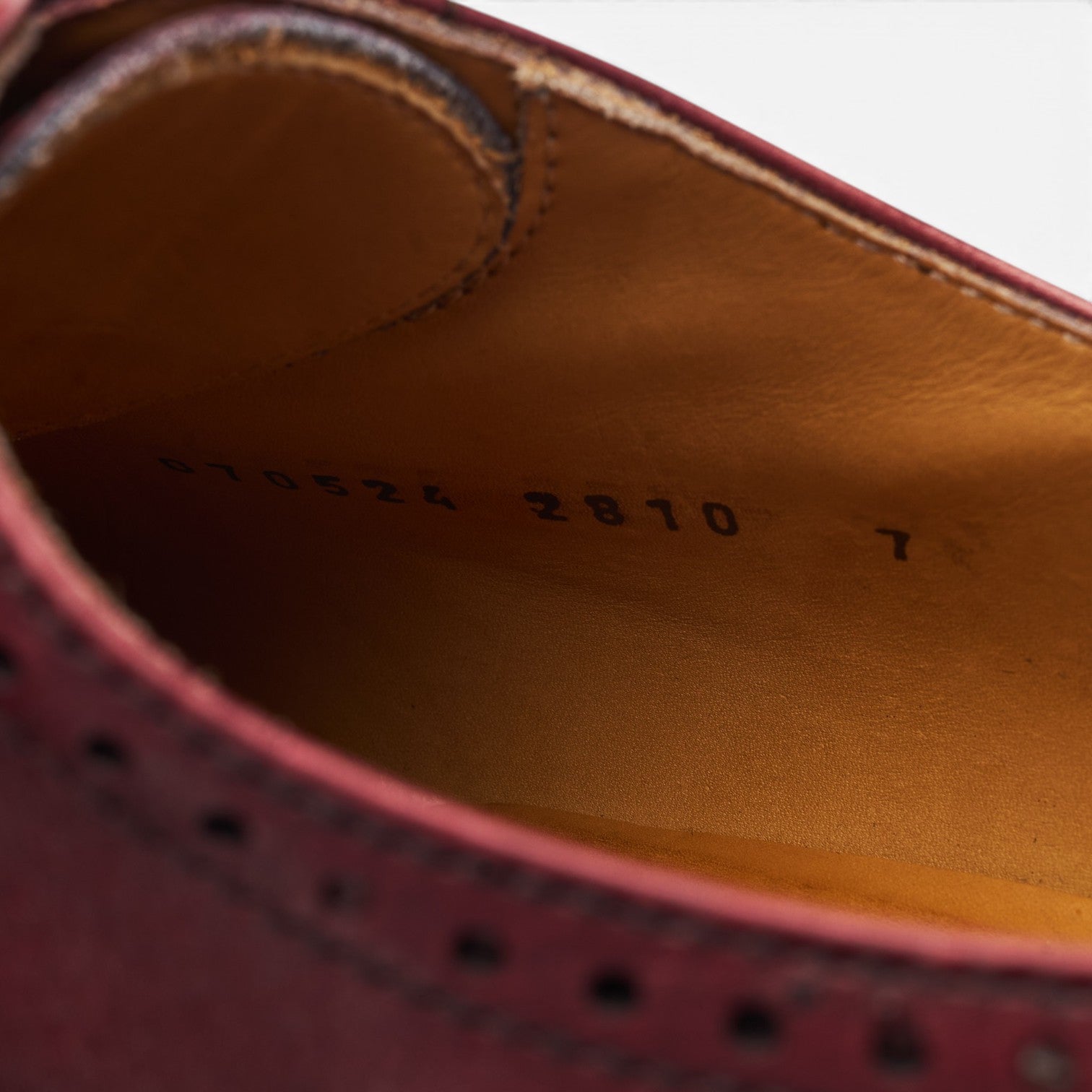 Berwick 2810 richelieu cuir bordeaux pointure UK 7