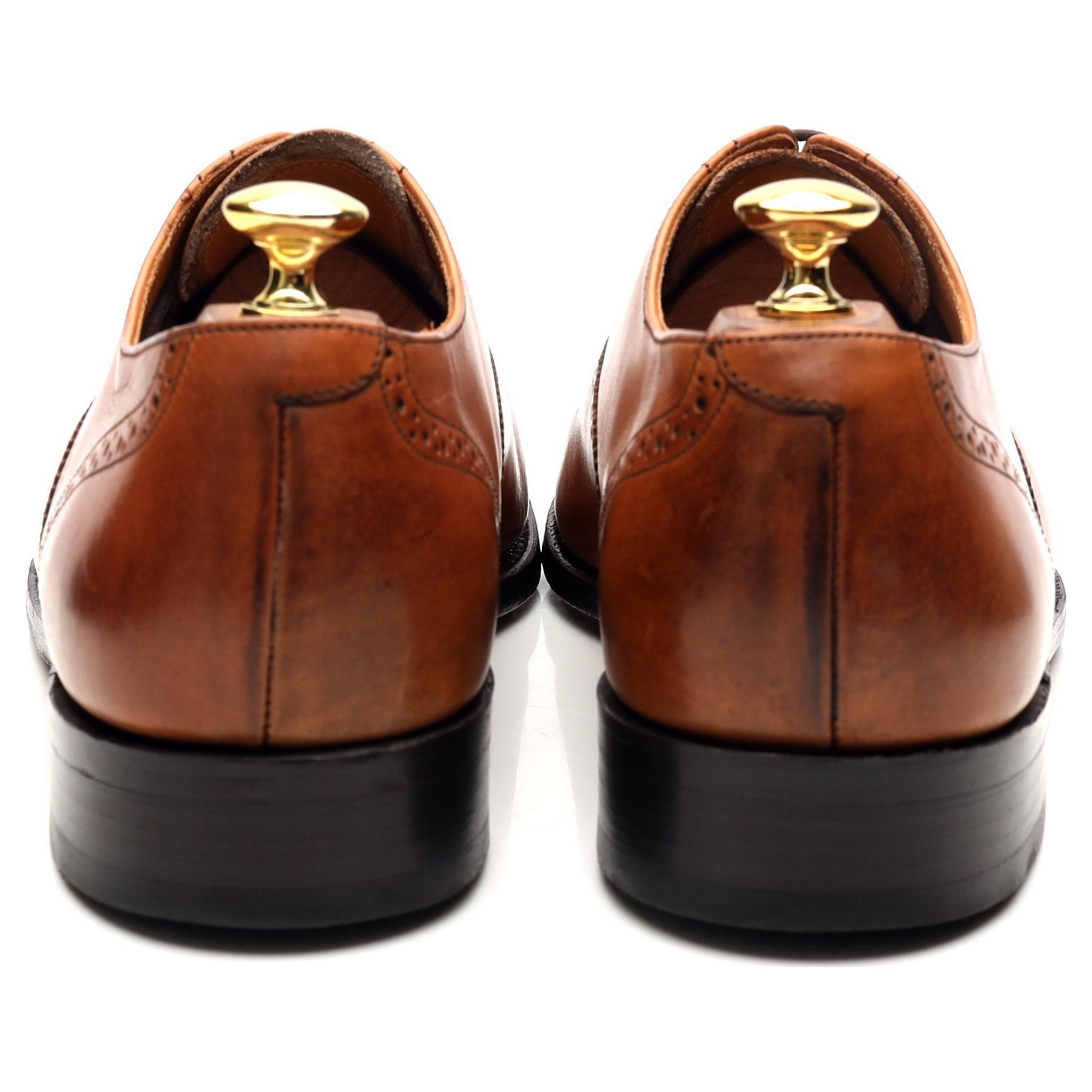Barker Wallace oxford semi-brogue cuir marron UK 8