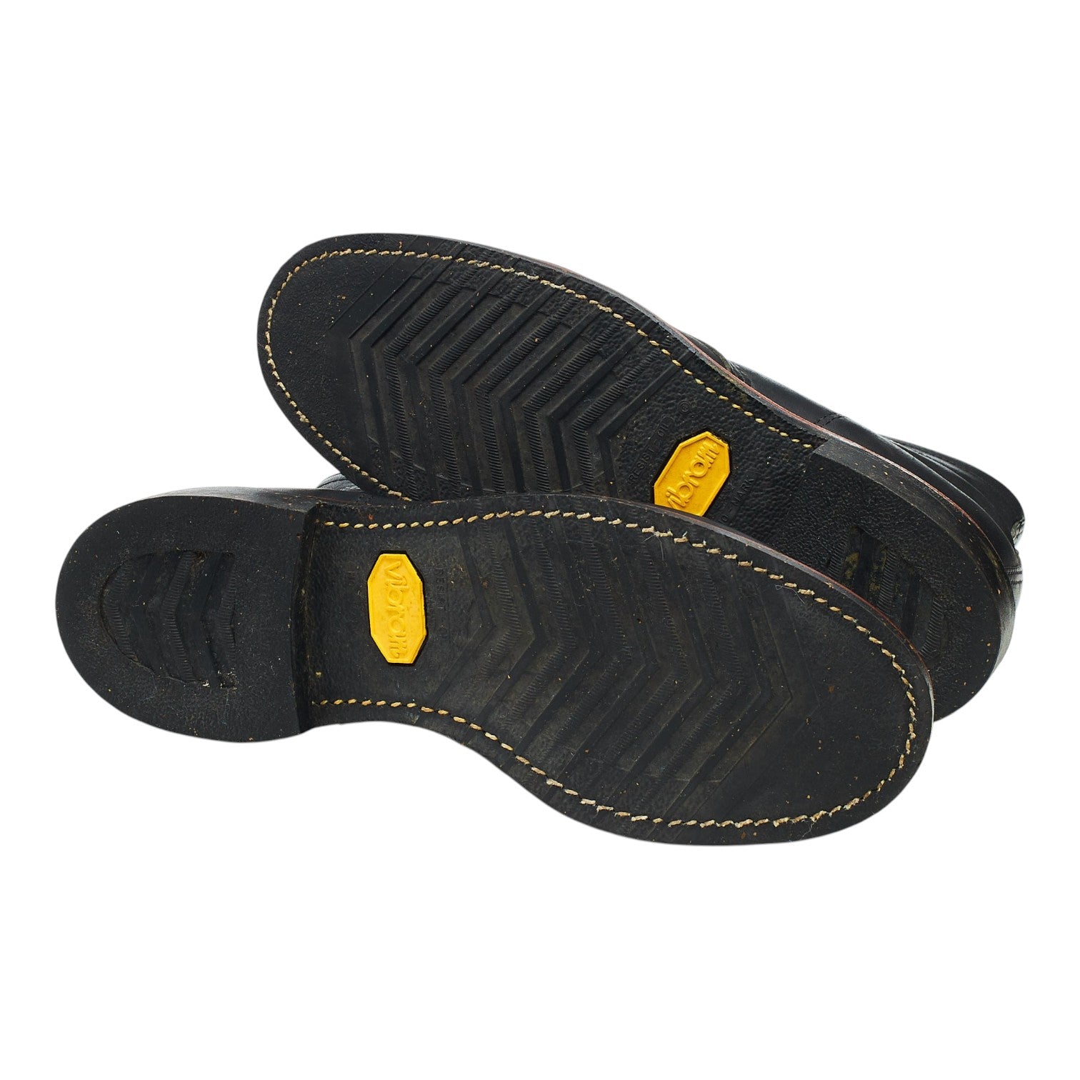 Chippewa Service bottes cuir noir UK 7,5 semelle caoutchouc