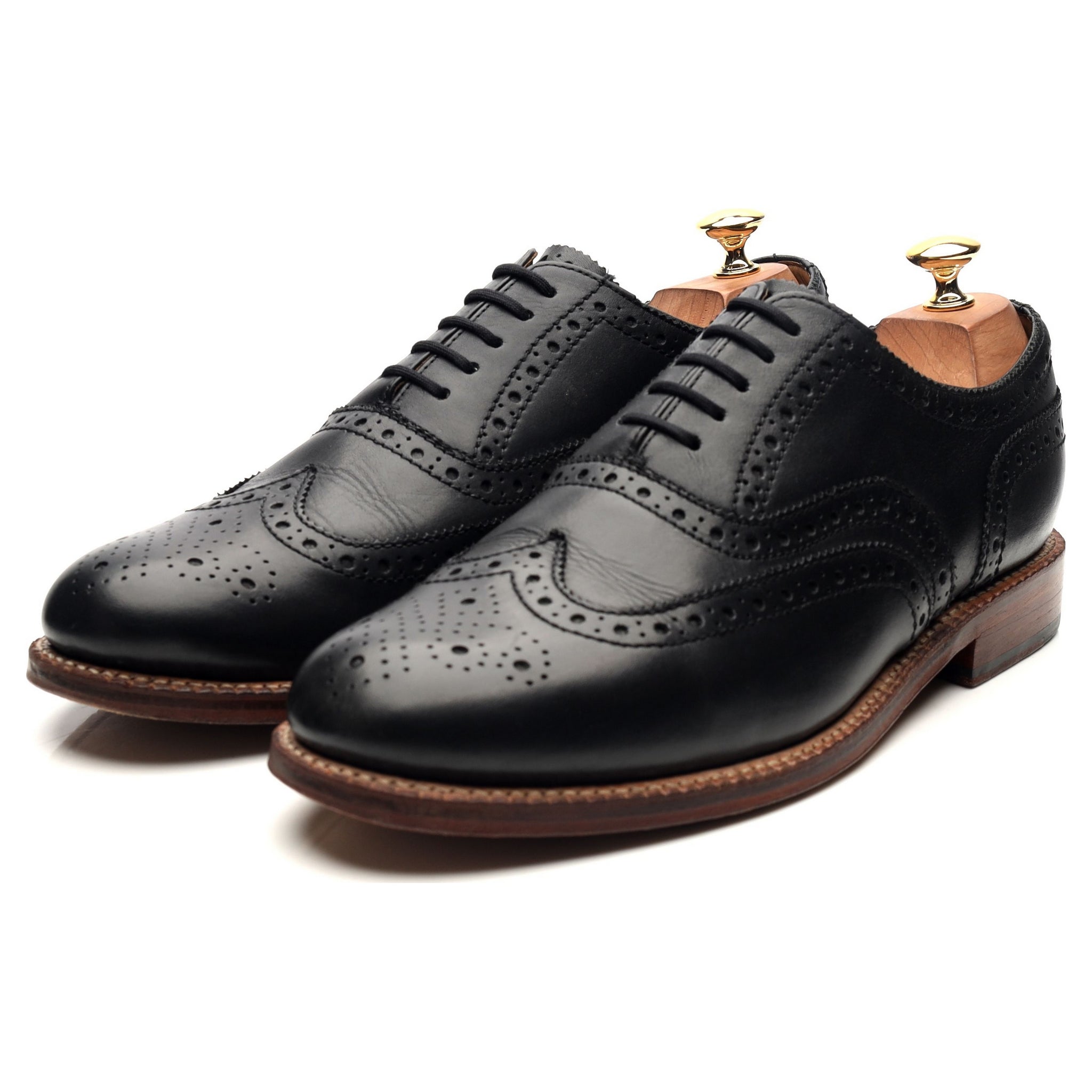 Grenson Angus richelieu brogue cuir noir UK 10