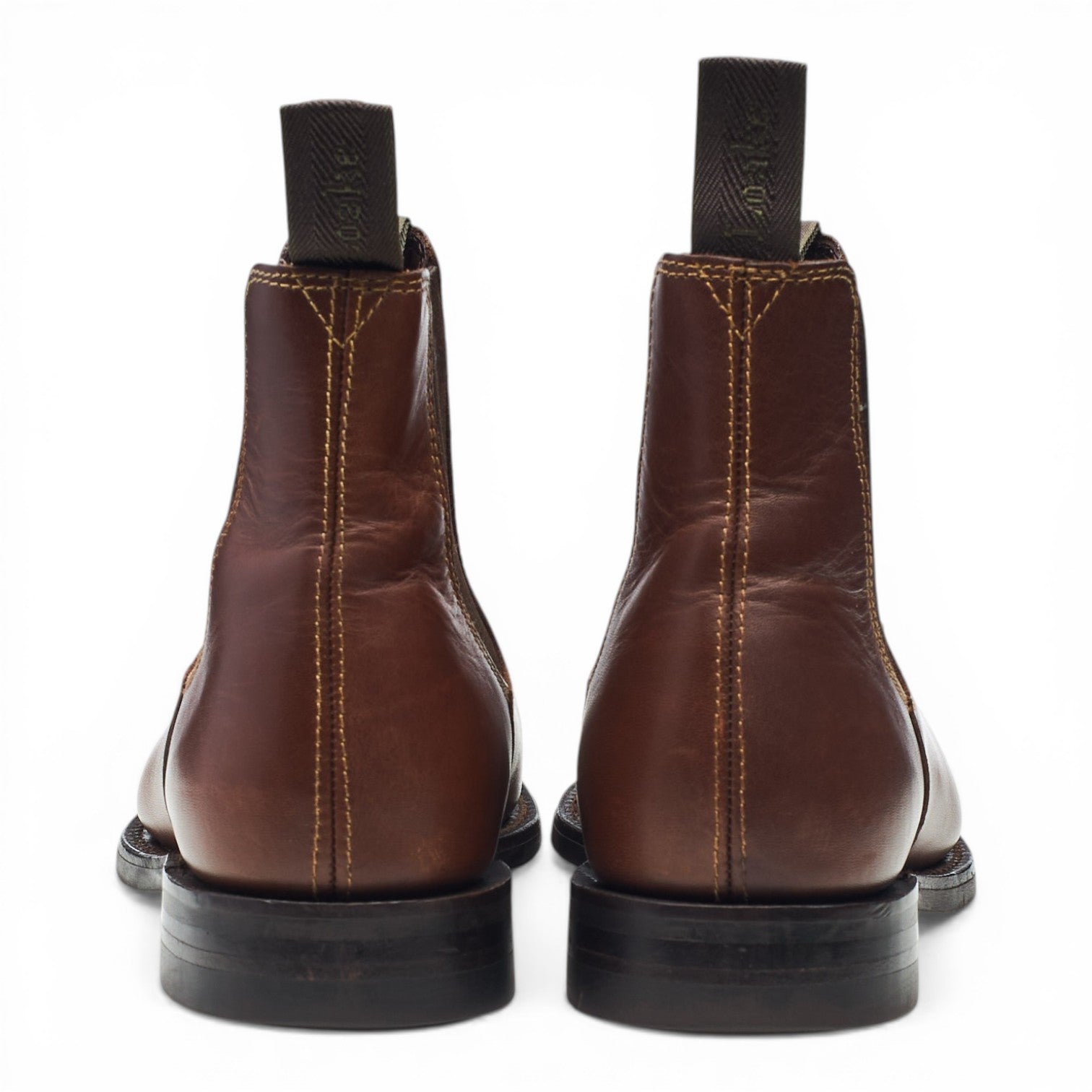 Boots Chelsea Loake Chatterley cuir marron femme UK 4.5