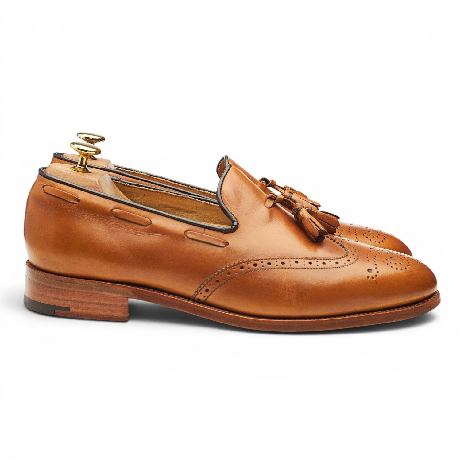 Herring Merton mocassin cuir marron clair UK 8.5 semelle cuir