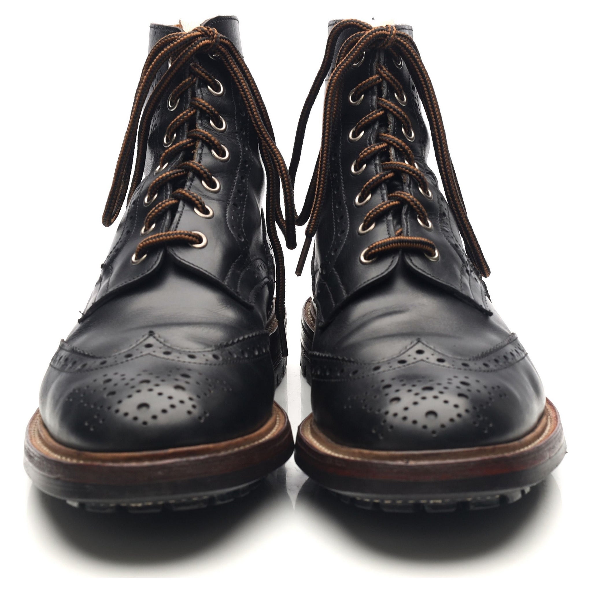 Tricker's Stow boots brogue cuir noir pointure 10 UK